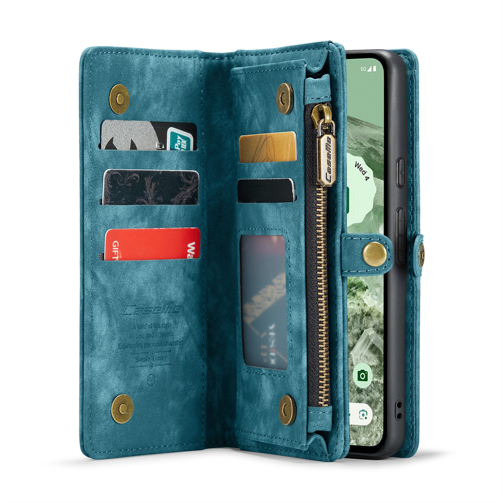 Google Pixel 8a Multi-slot Wallet Case Blue