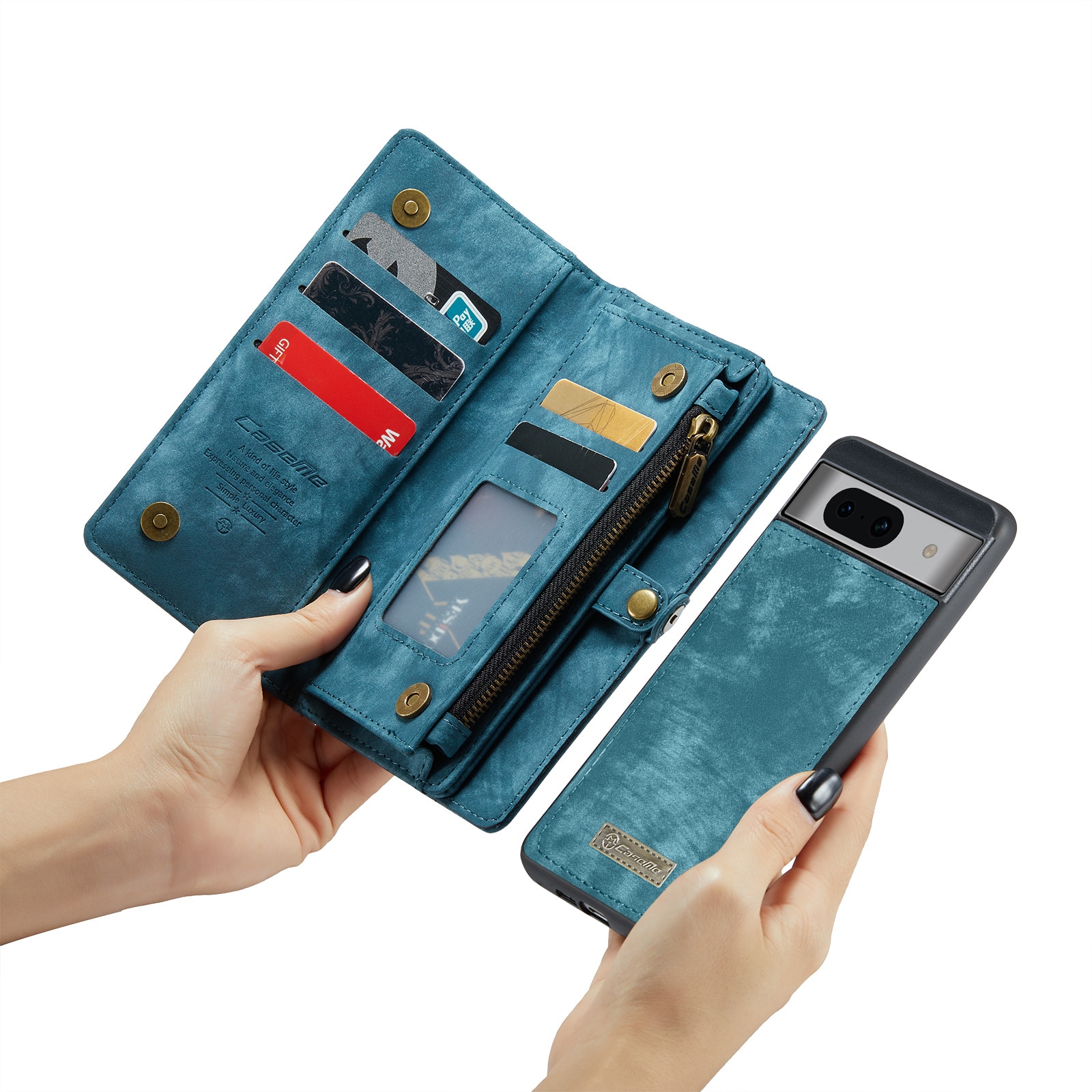 Google Pixel 8a Multi-slot Wallet Case Blue