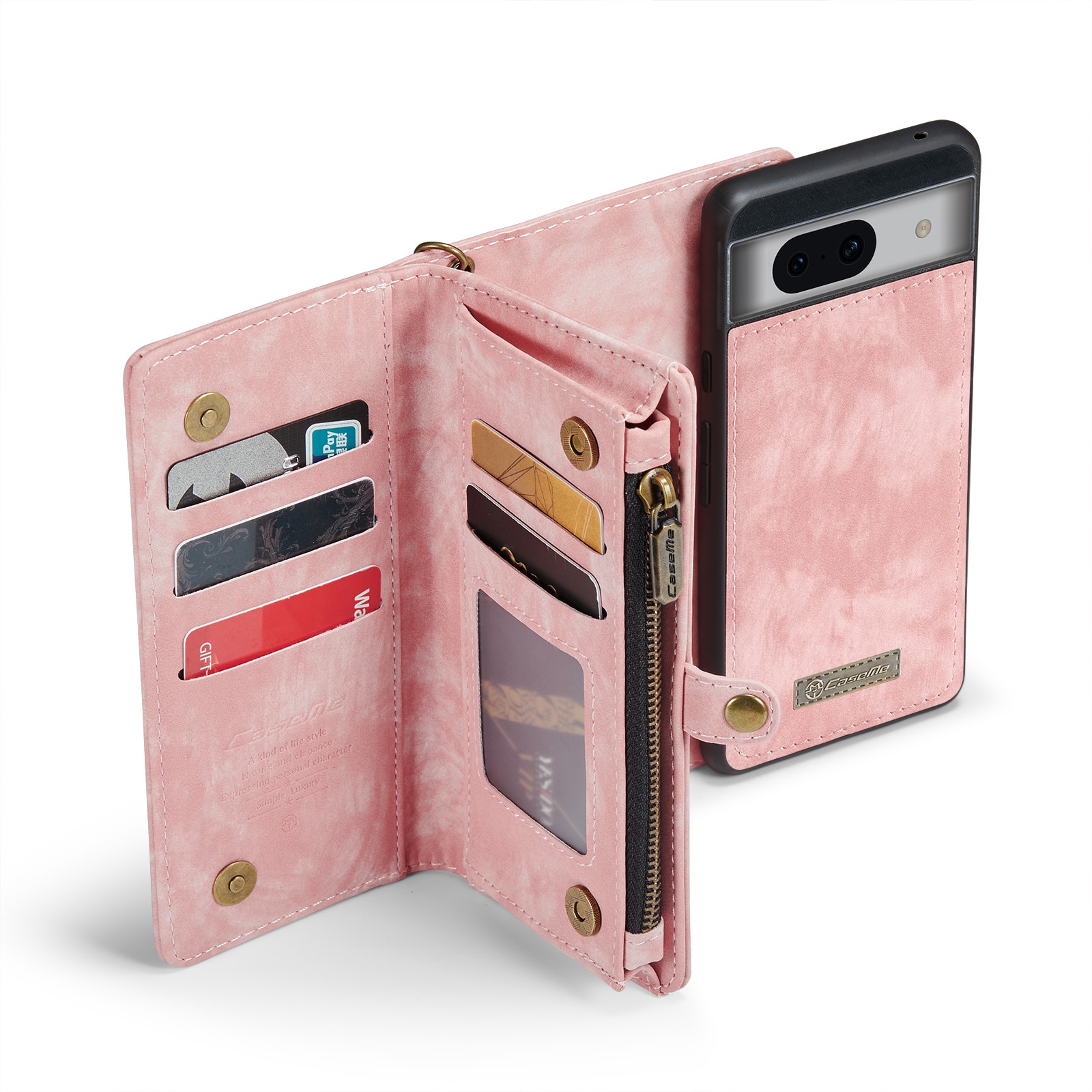 Google Pixel 8a Multi-slot Wallet Case Pink