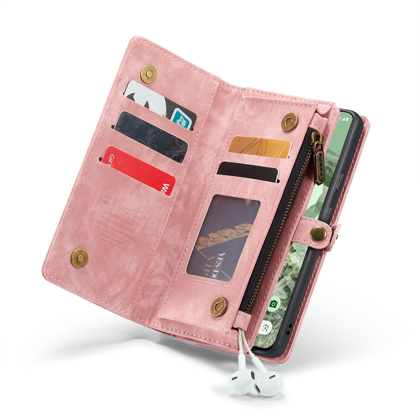 Google Pixel 8a Multi-slot Wallet Case Pink