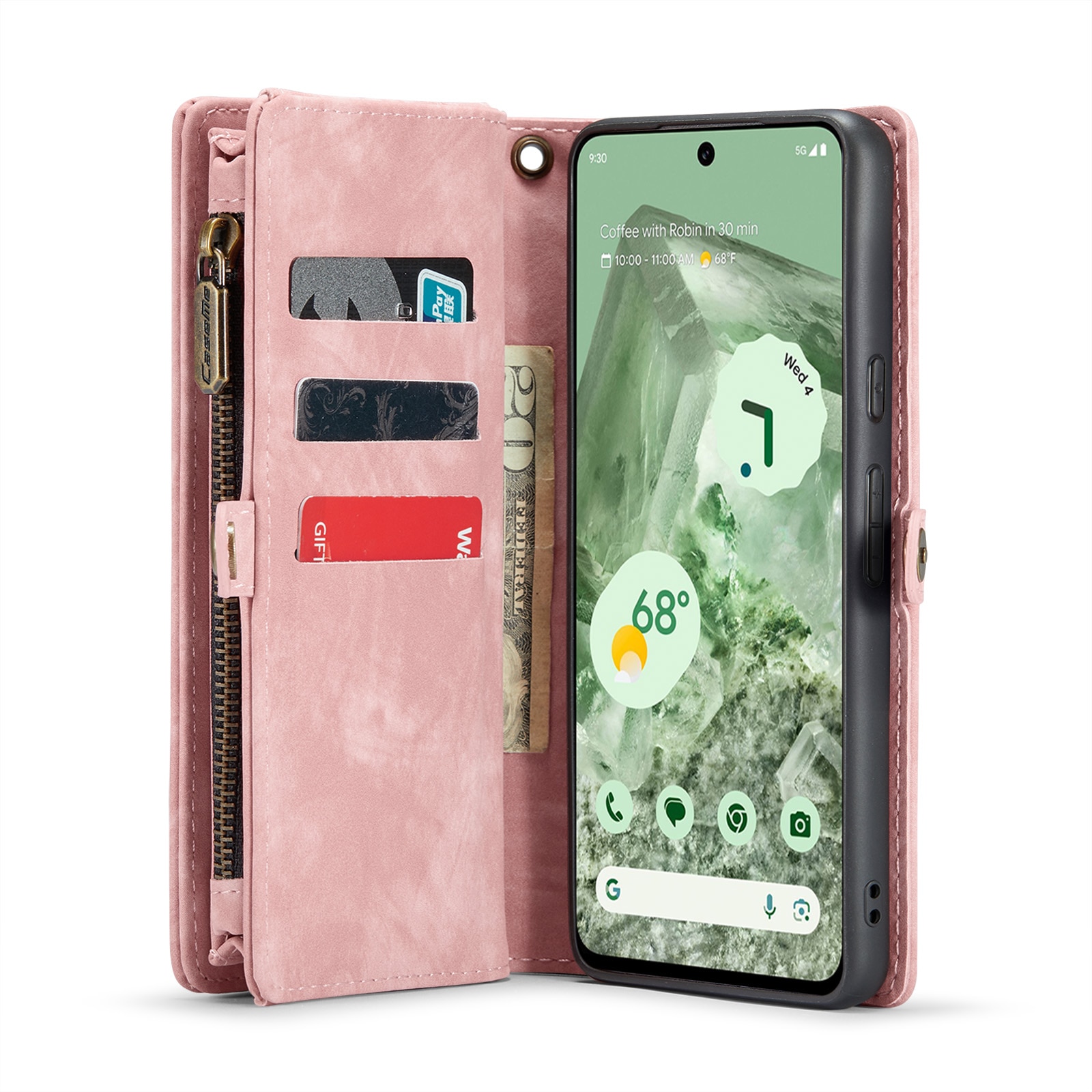 Google Pixel 8a Multi-slot Wallet Case Pink