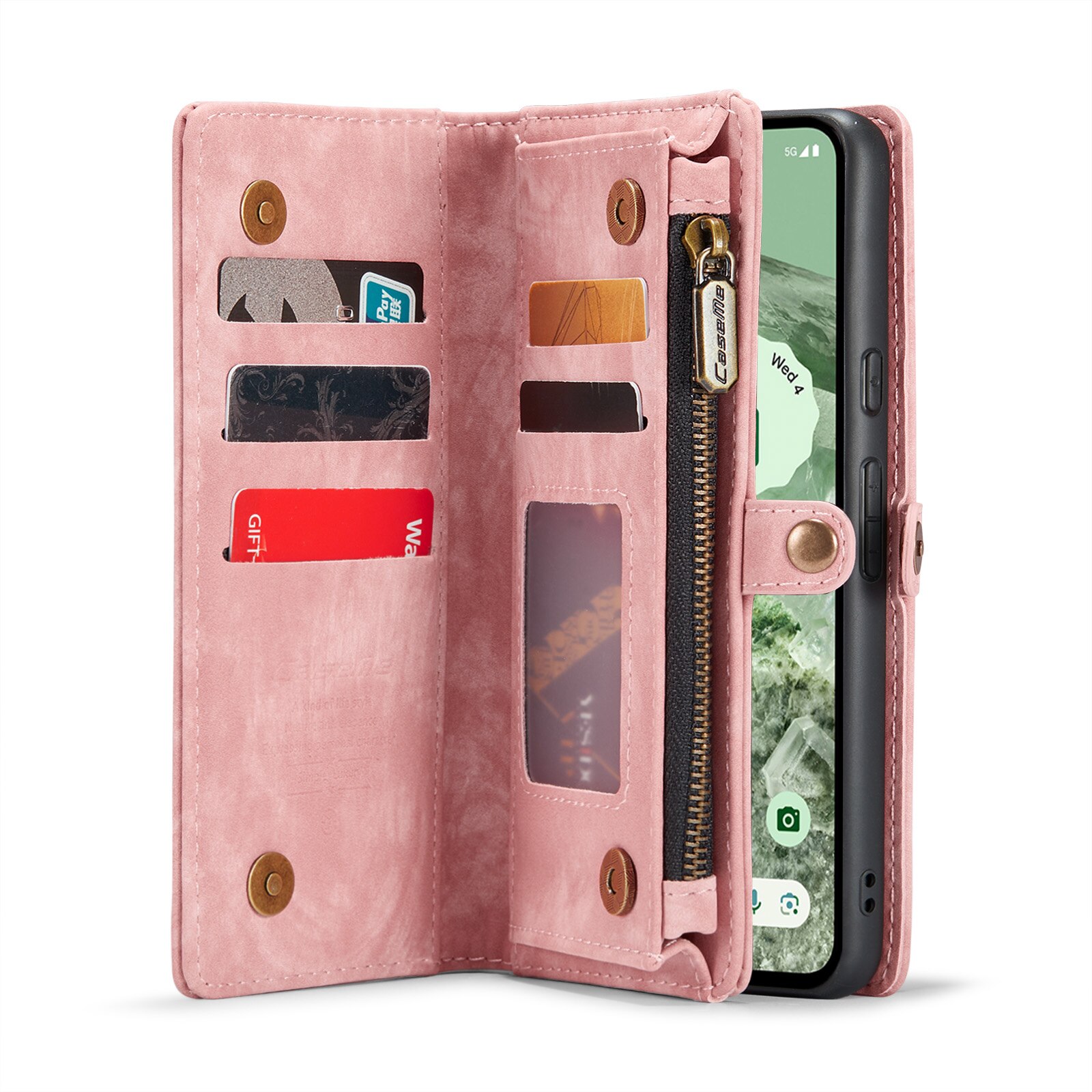 Google Pixel 8a Multi-slot Wallet Case Pink