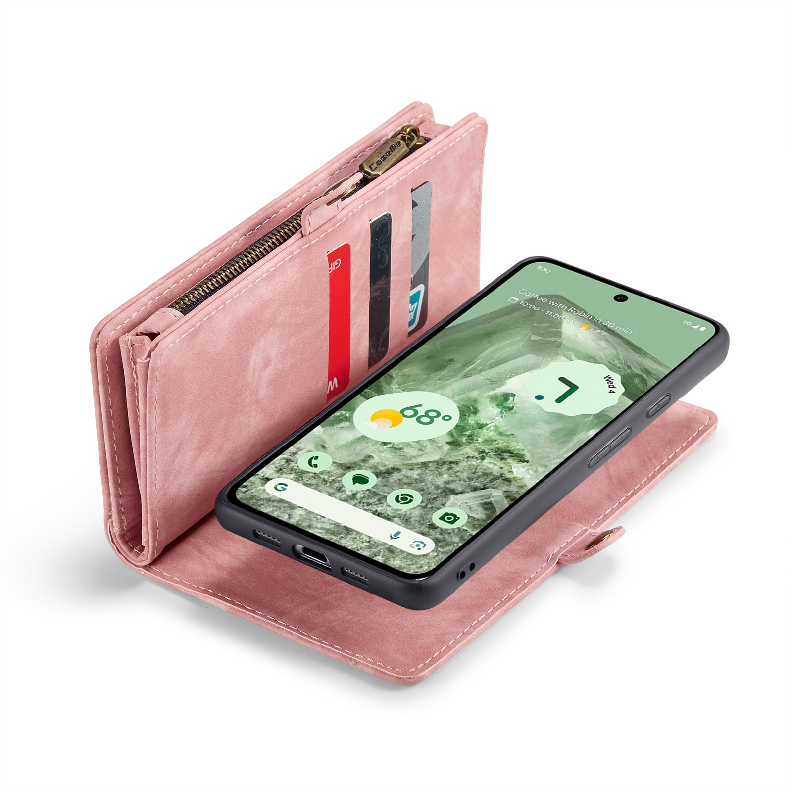 Google Pixel 8a Multi-slot Wallet Case Pink