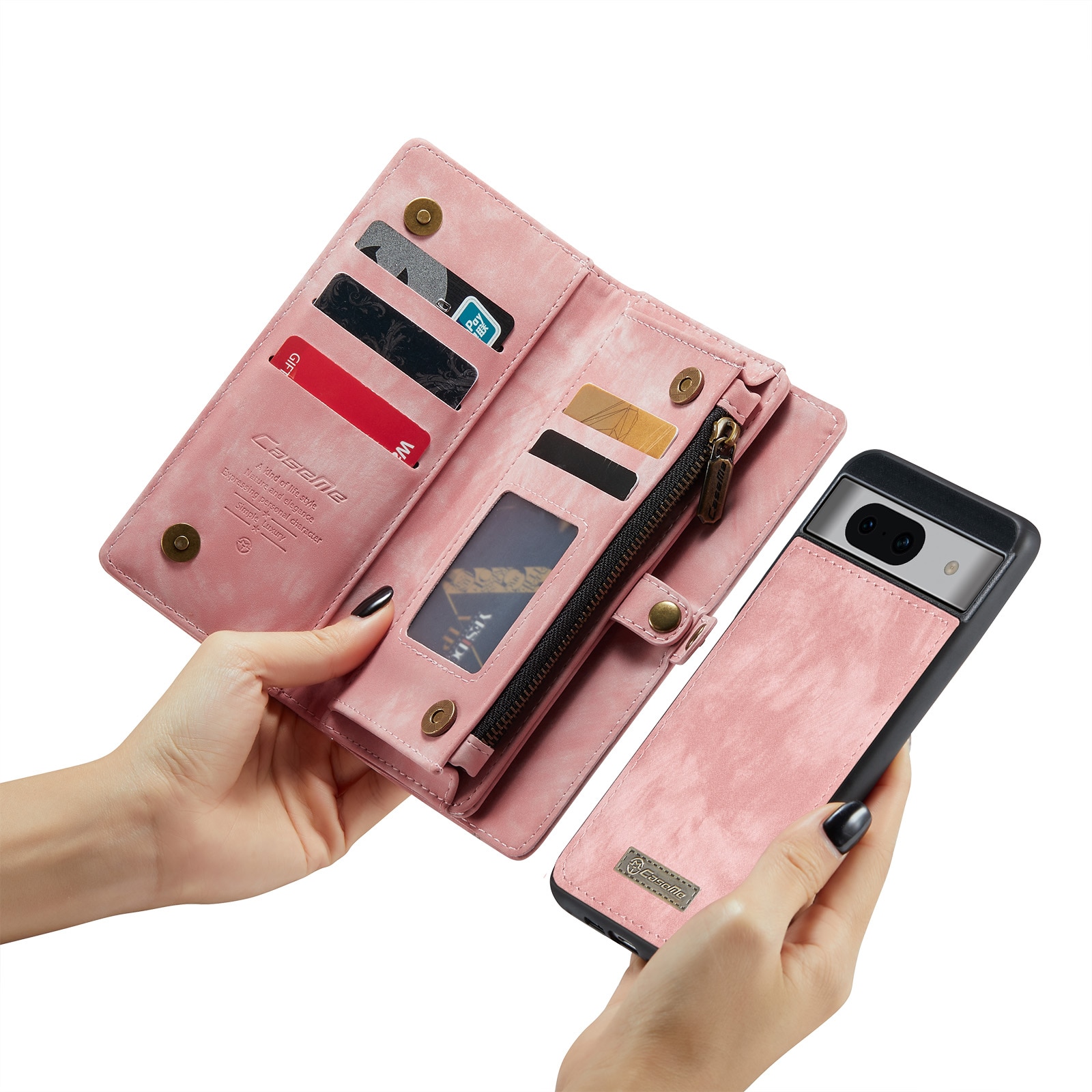 Google Pixel 8a Multi-slot Wallet Case Pink