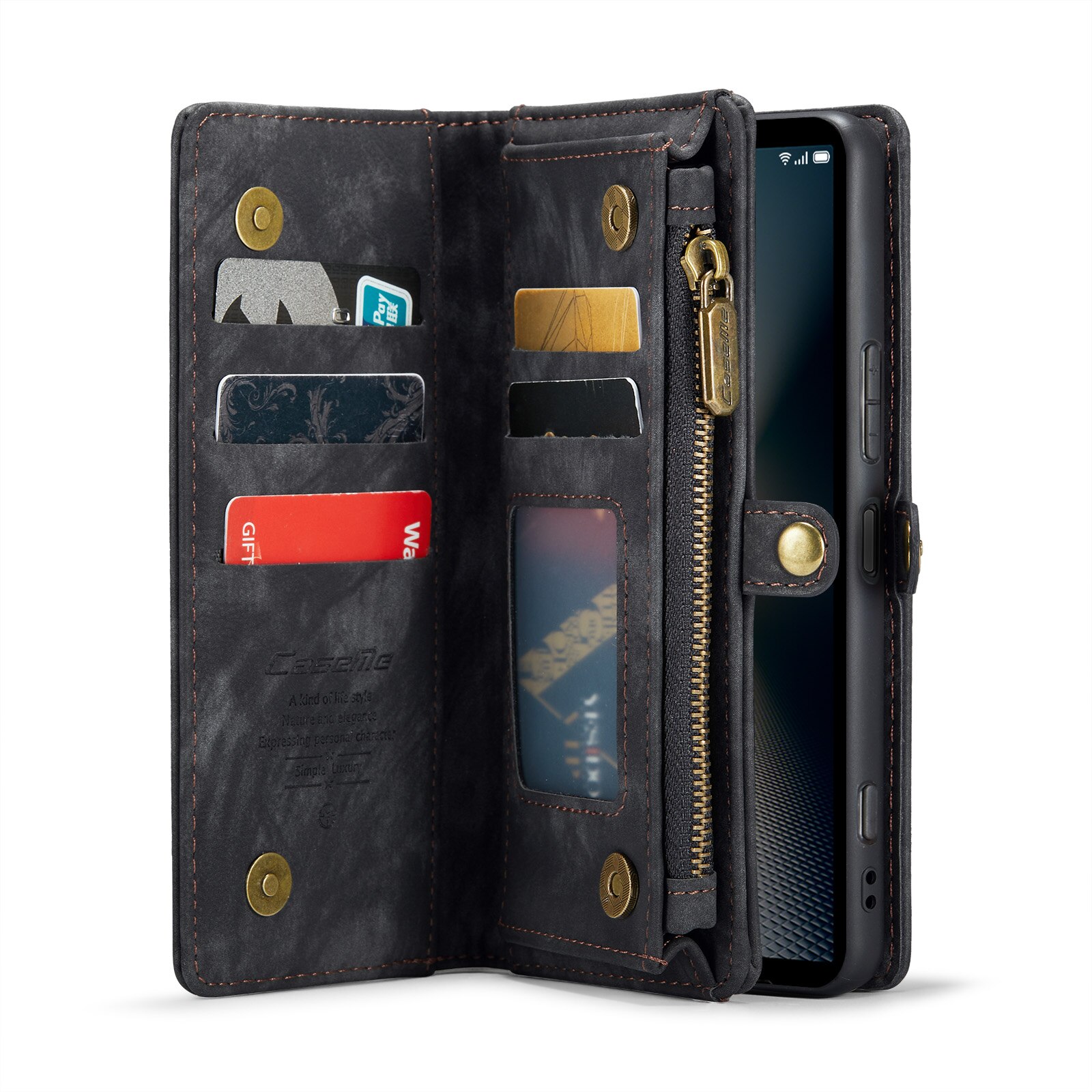 Sony Xperia 10 VI Multi-slot Wallet Case Grey