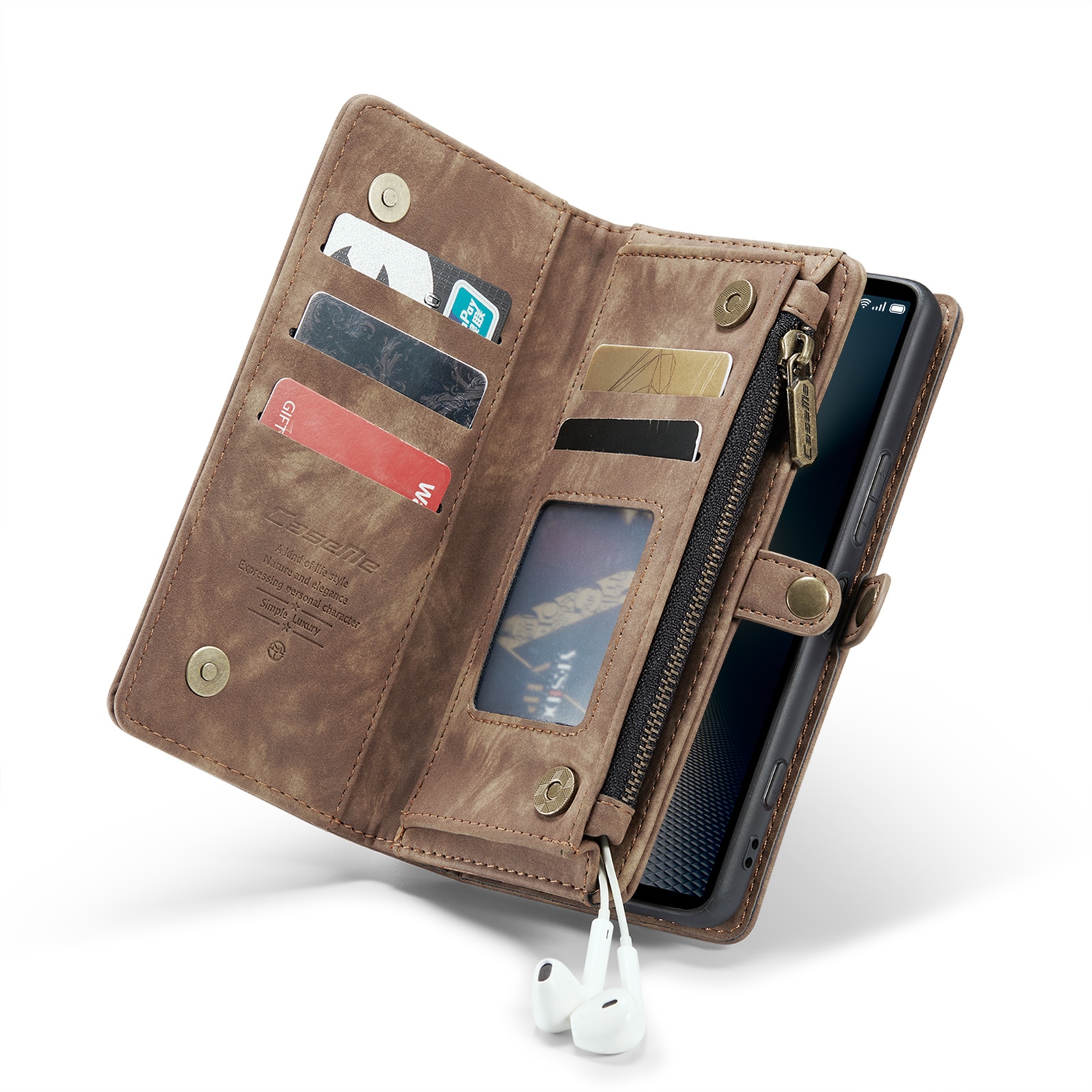 Sony Xperia 10 VI Multi-slot Wallet Case Brown