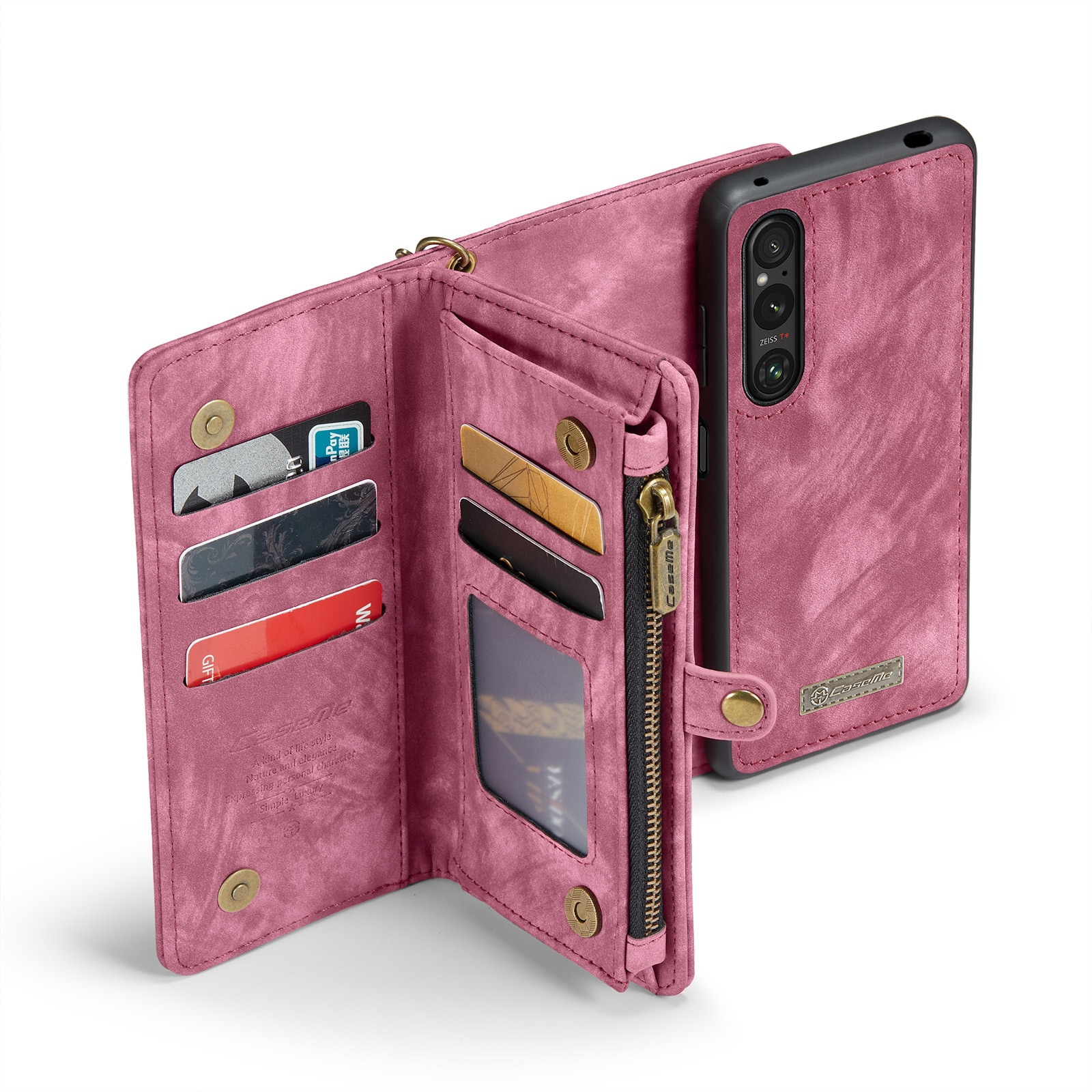 Sony Xperia 10 VI Multi-slot Wallet Case Red