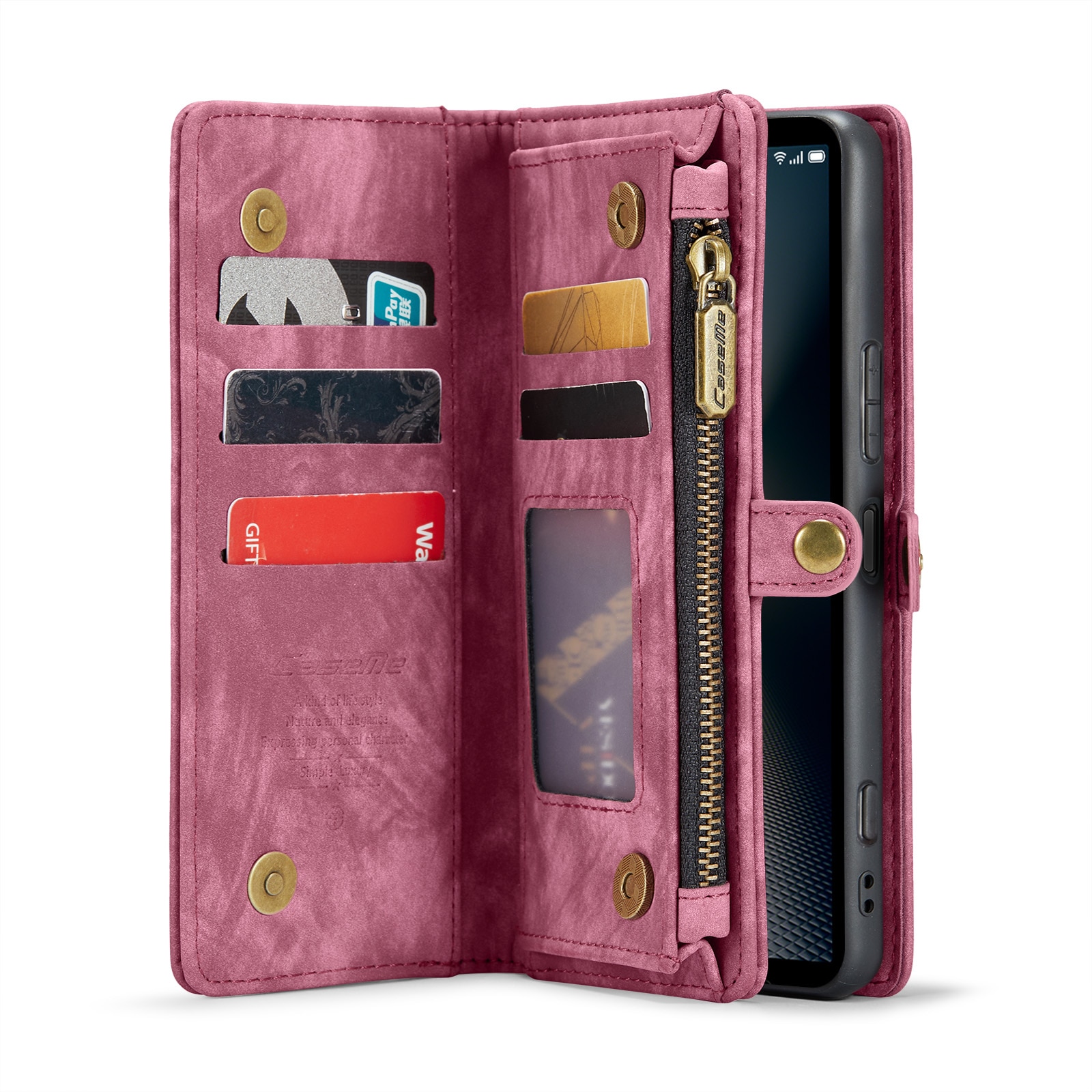 Sony Xperia 10 VI Multi-slot Wallet Case Red