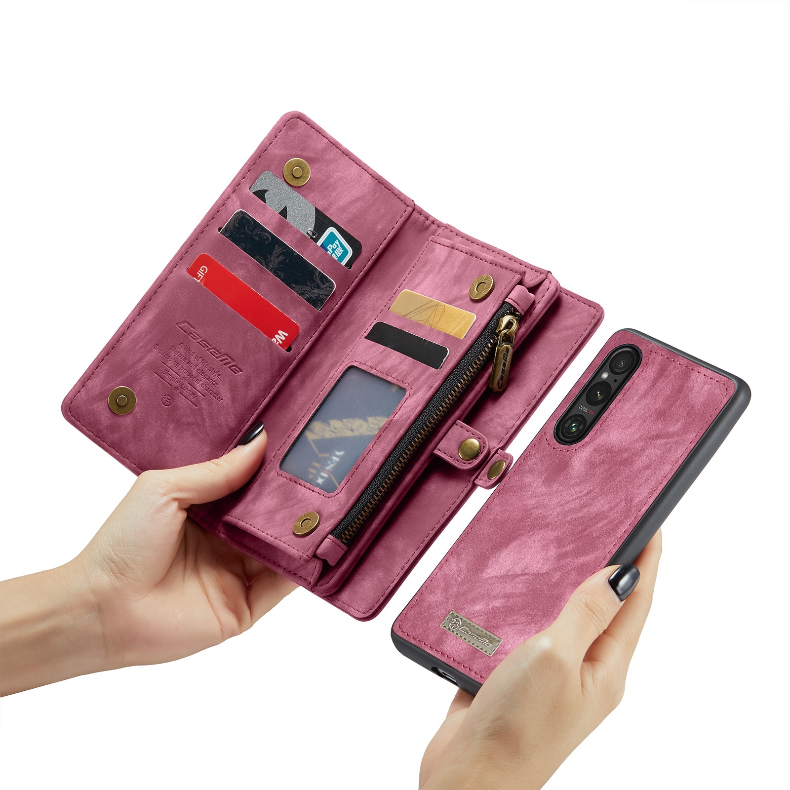 Sony Xperia 10 VI Multi-slot Wallet Case Red