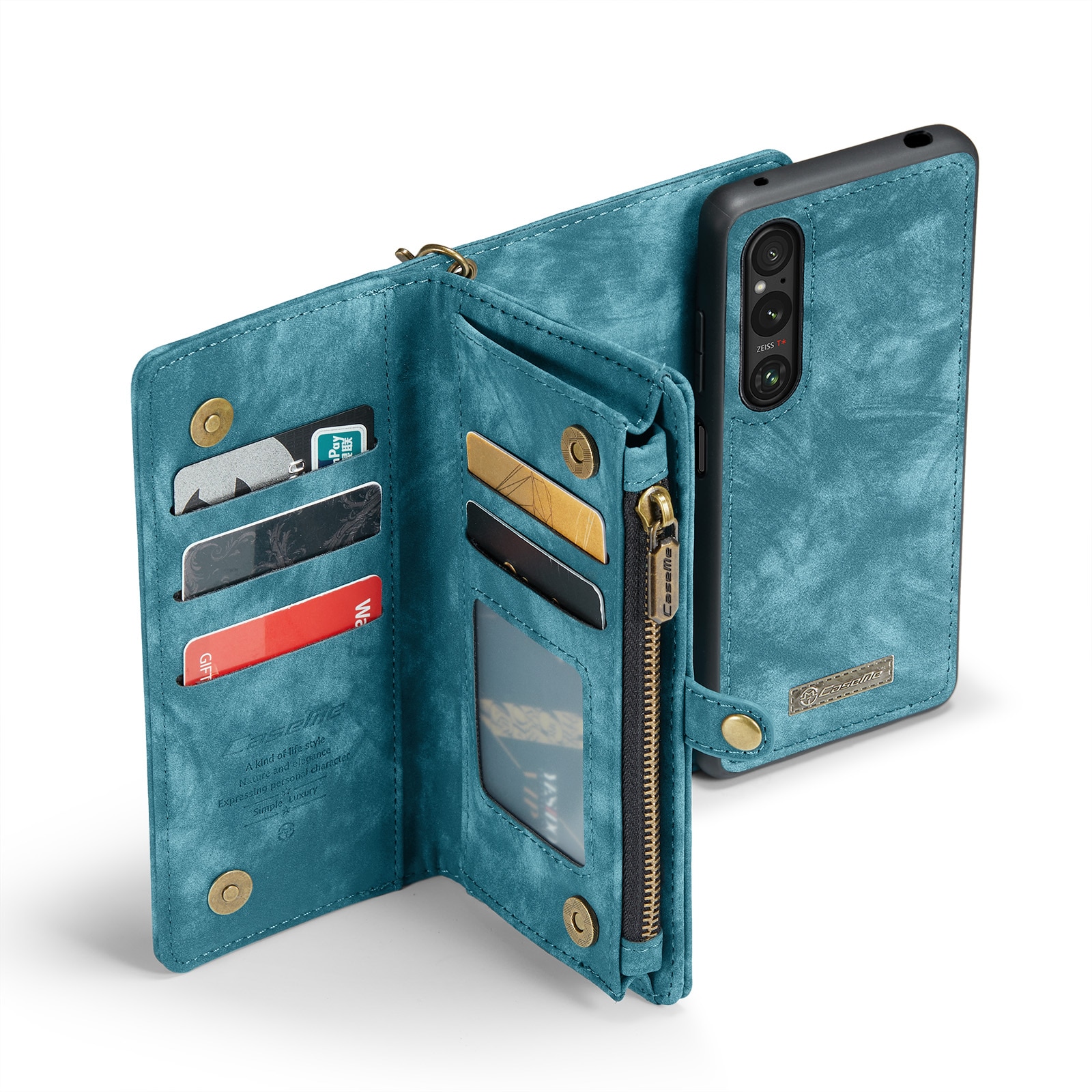 Sony Xperia 10 VI Multi-slot Wallet Case Blue