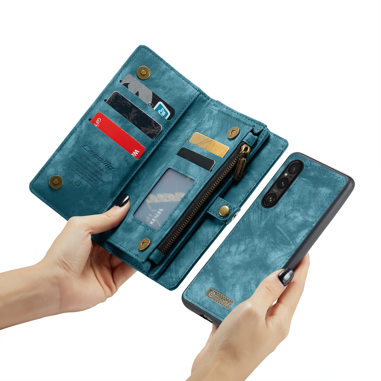 Sony Xperia 10 VI Multi-slot Wallet Case Blue