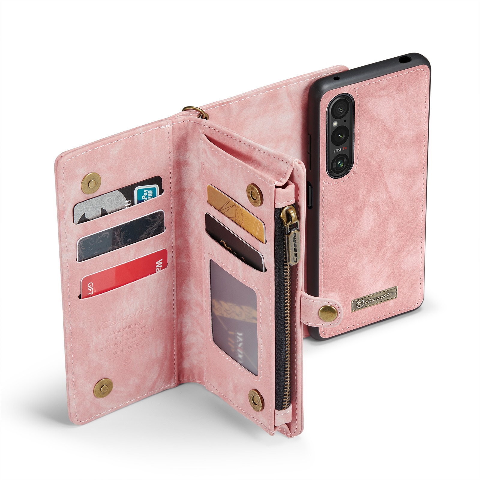 Sony Xperia 10 VI Multi-slot Wallet Case Pink