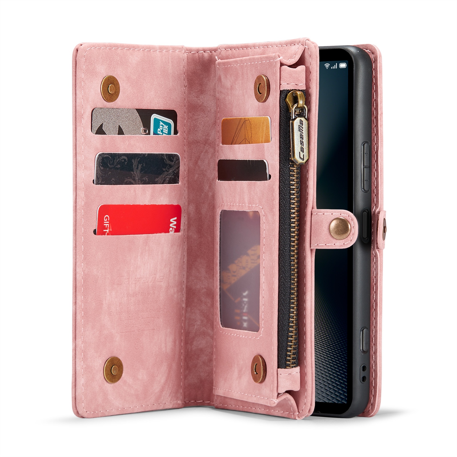 Sony Xperia 10 VI Multi-slot Wallet Case Pink