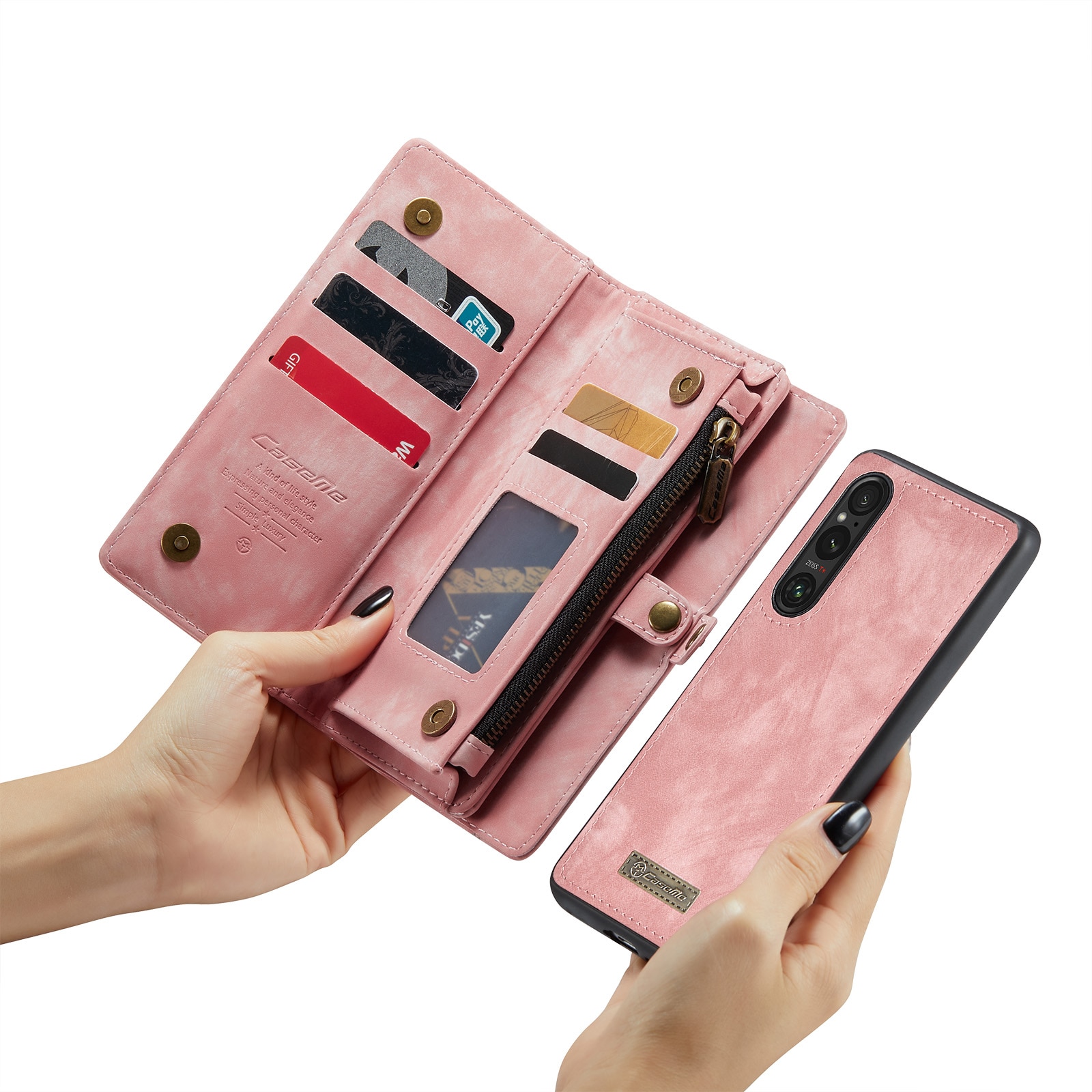 Sony Xperia 10 VI Multi-slot Wallet Case Pink