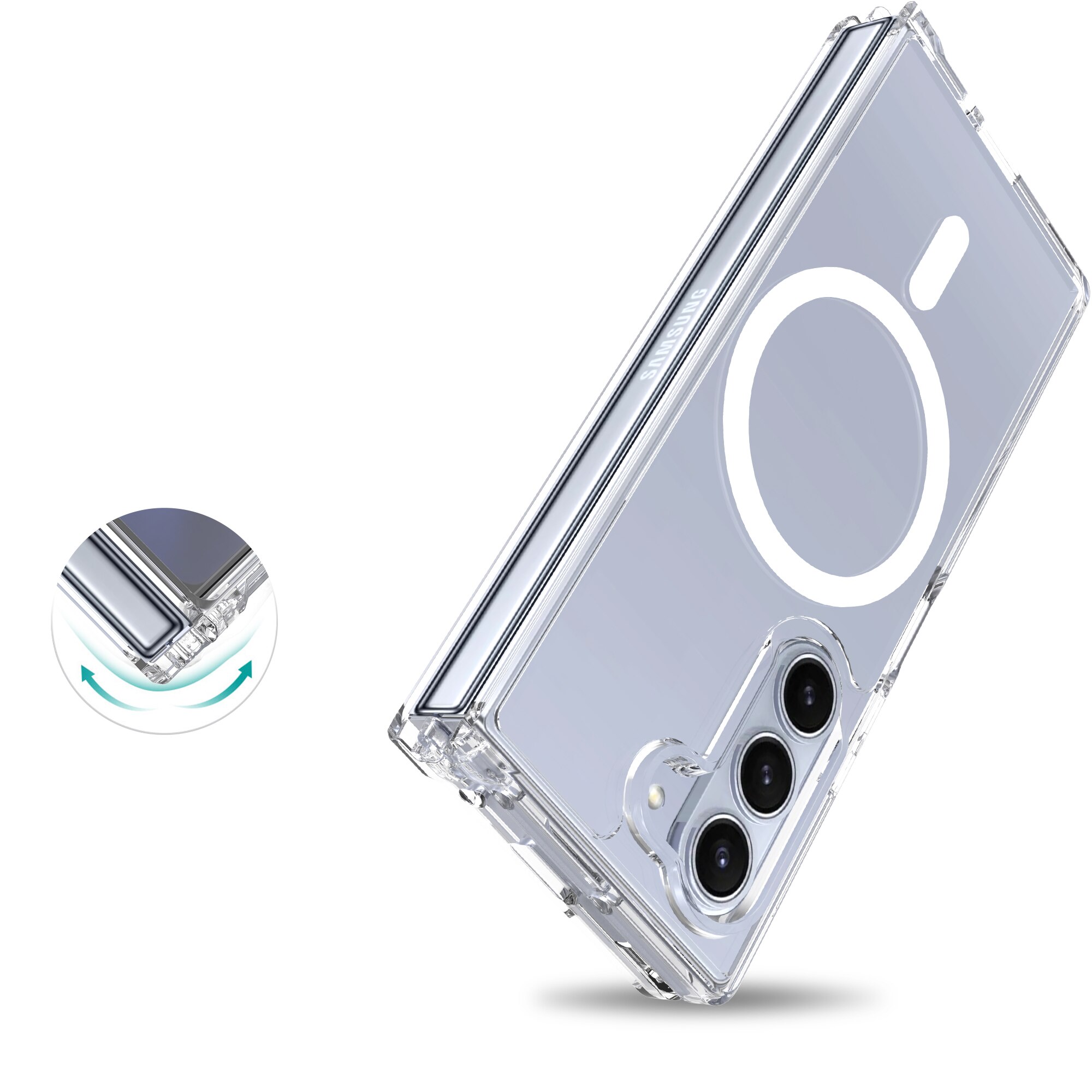 Hybrid Case MagSafe Samsung Galaxy Z Fold 6 Transparent