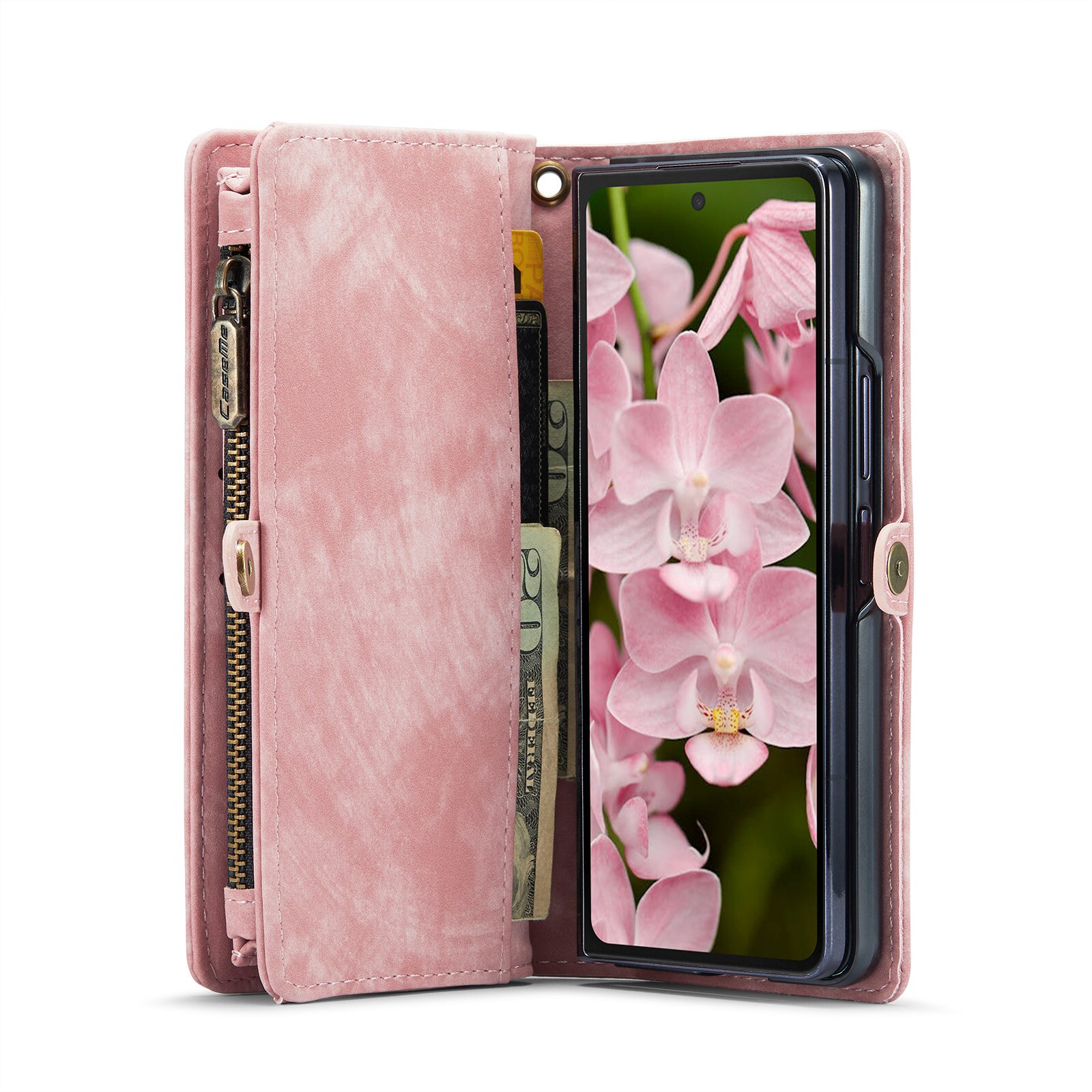 Samsung Galaxy Z Fold 6 Multi-slot Wallet Case Pink