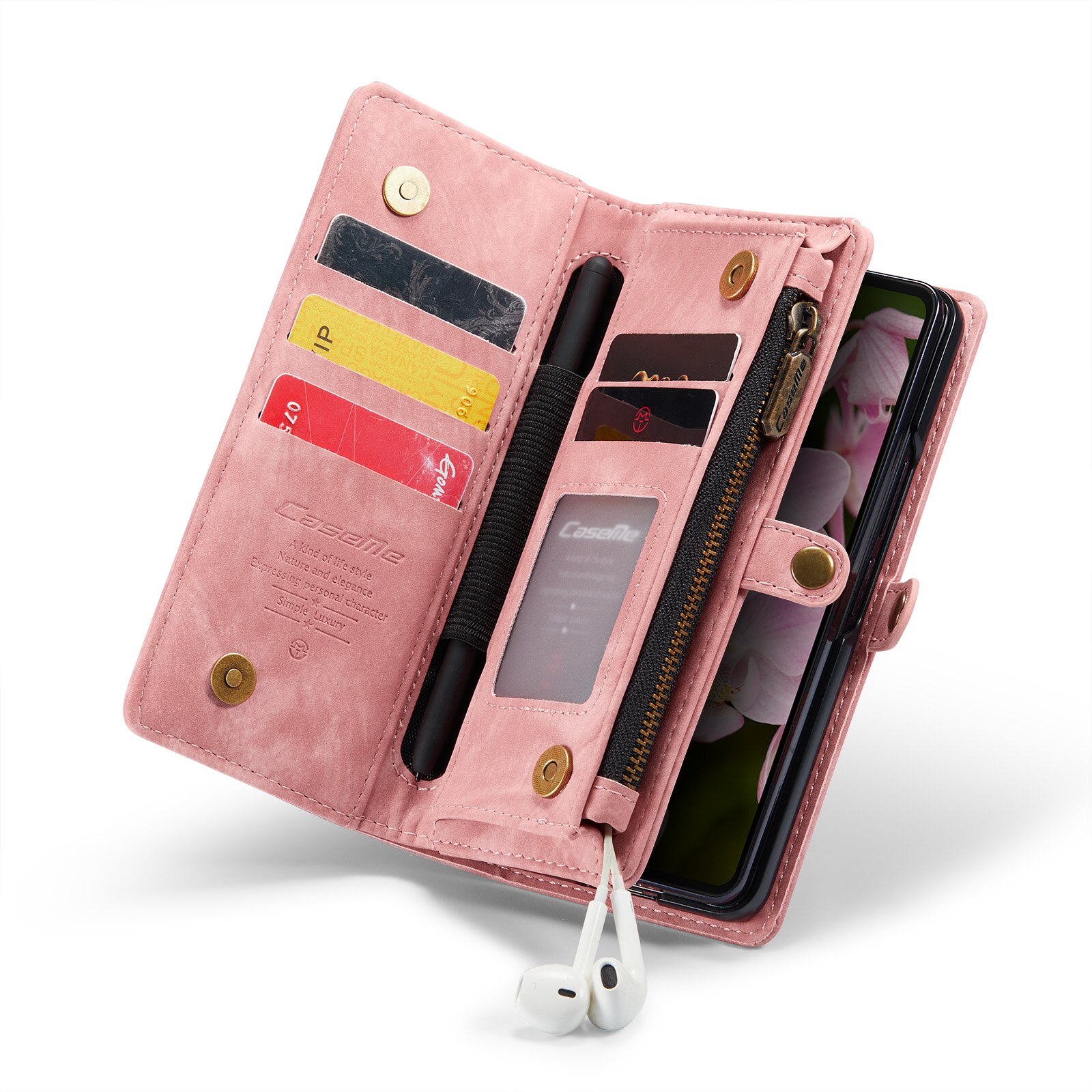 Samsung Galaxy Z Fold 6 Multi-slot Wallet Case Pink