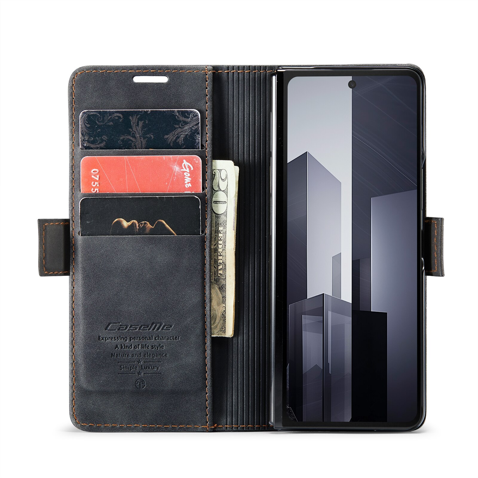 Samsung Galaxy Z Fold 6 Slim Wallet Case Black