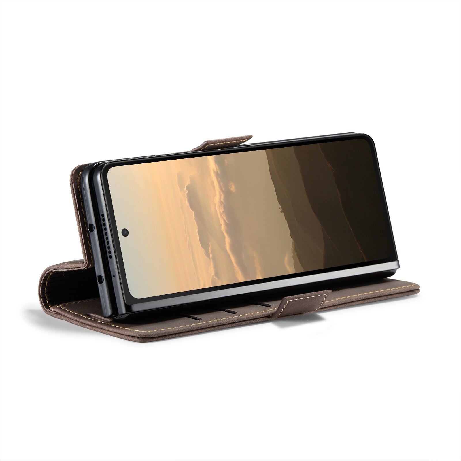 Samsung Galaxy Z Fold 6 Slim Wallet Case Brown