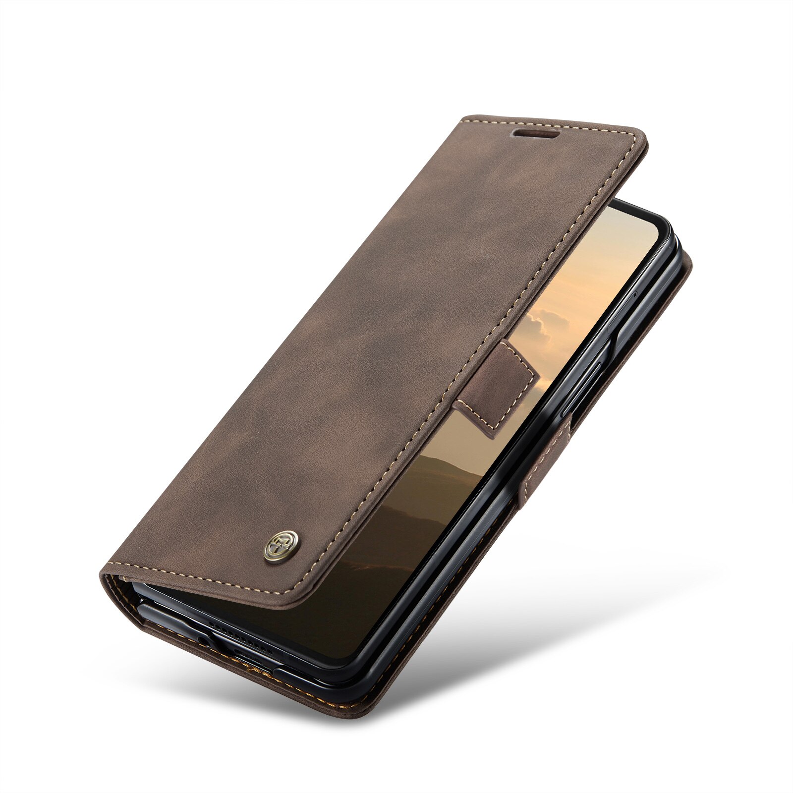 Samsung Galaxy Z Fold 6 Slim Wallet Case Brown