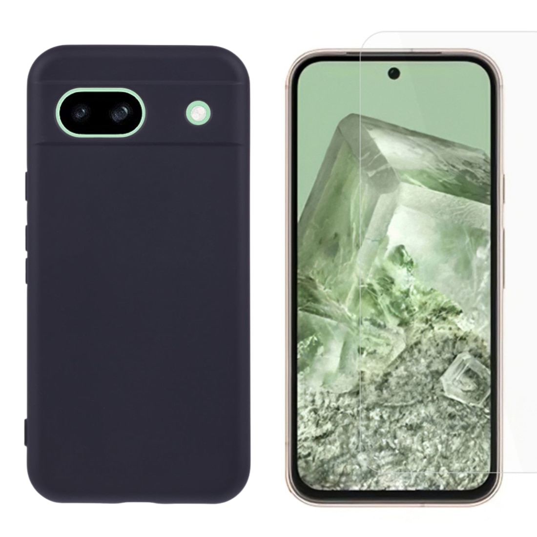 Google Pixel 8a Kit w. TPU Case and Screen Protector