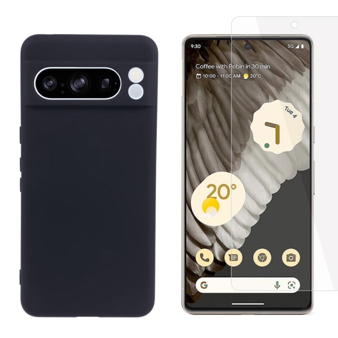 Google Pixel 8 Pro Kit w. TPU Case and Screen Protector