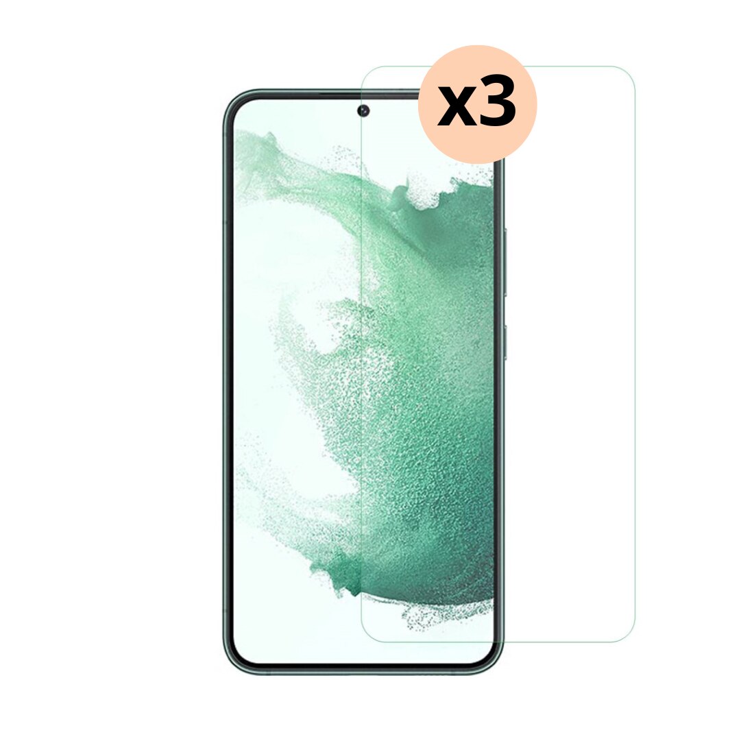 Kit Samsung Galaxy S23, 3-pack Tempered Glass Screen Protector 0.3mm