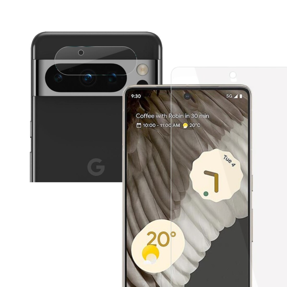 Google Pixel 8 Pro Camera Protector and Tempered Glass Screen Protector