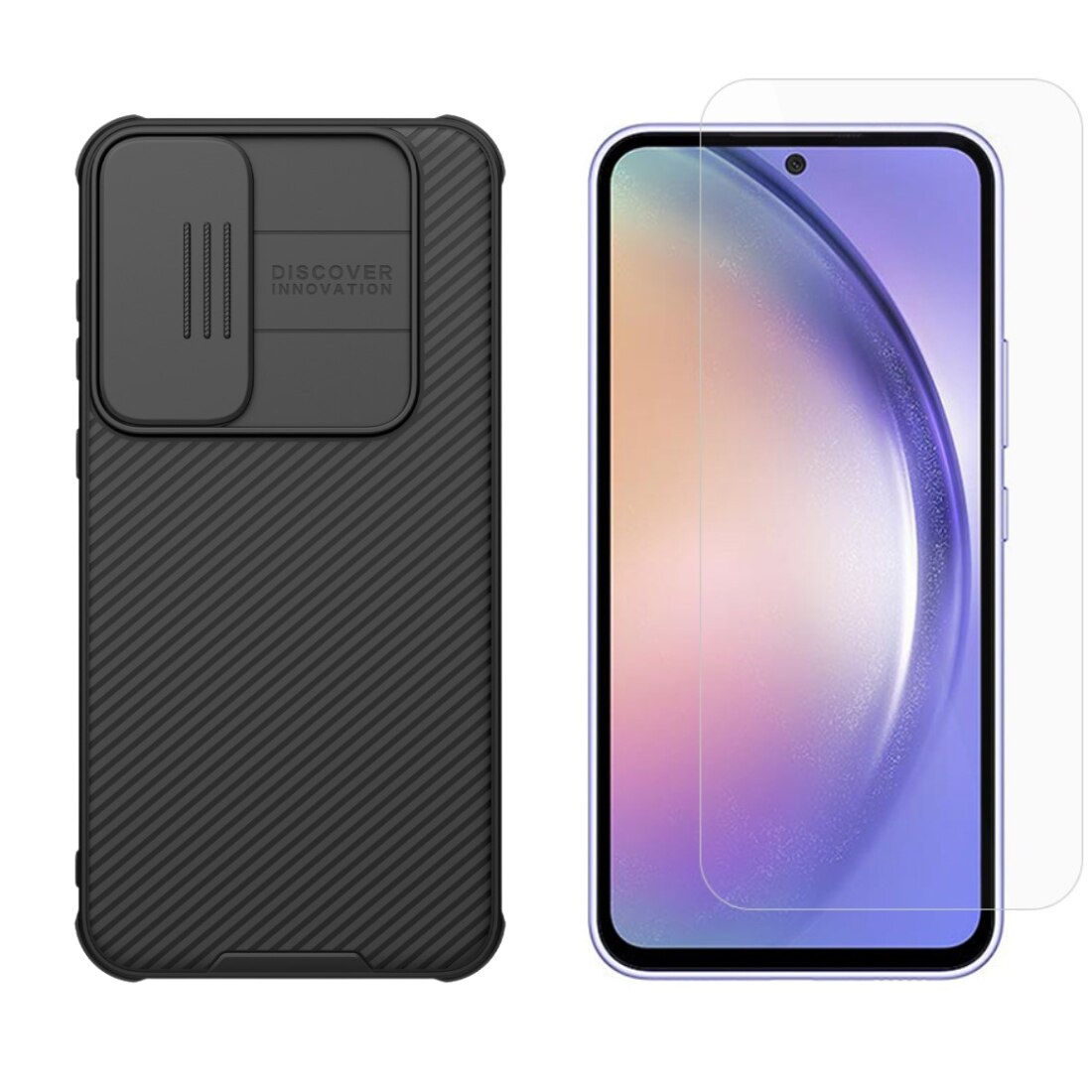 Samsung Galaxy A55 Kit w. CamShield Case and Screen Protector