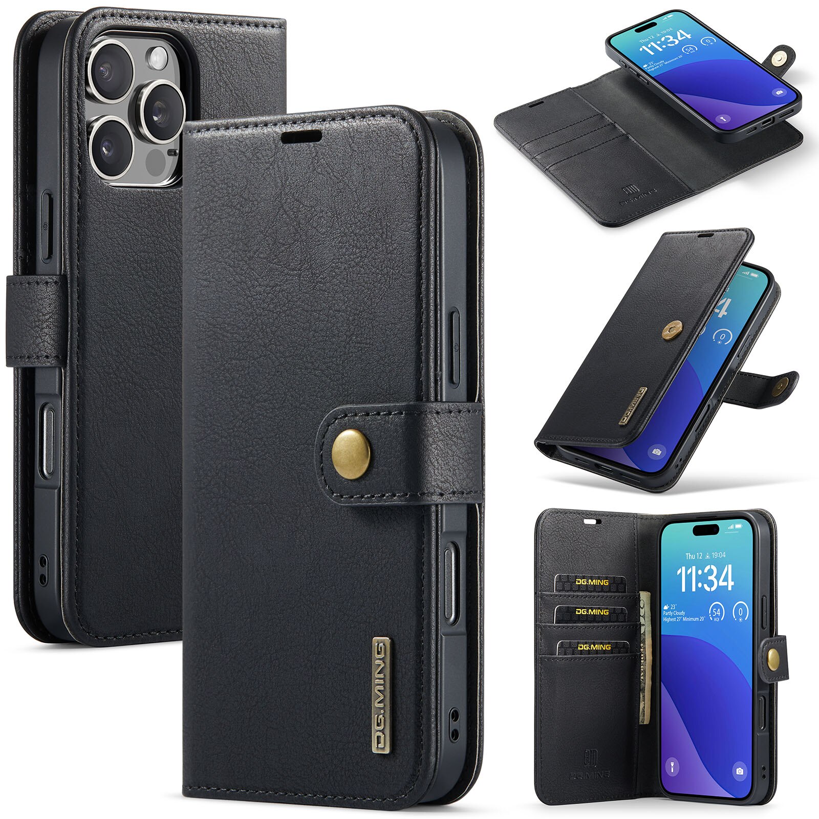 iPhone 16 Pro Max Magnet Wallet Black