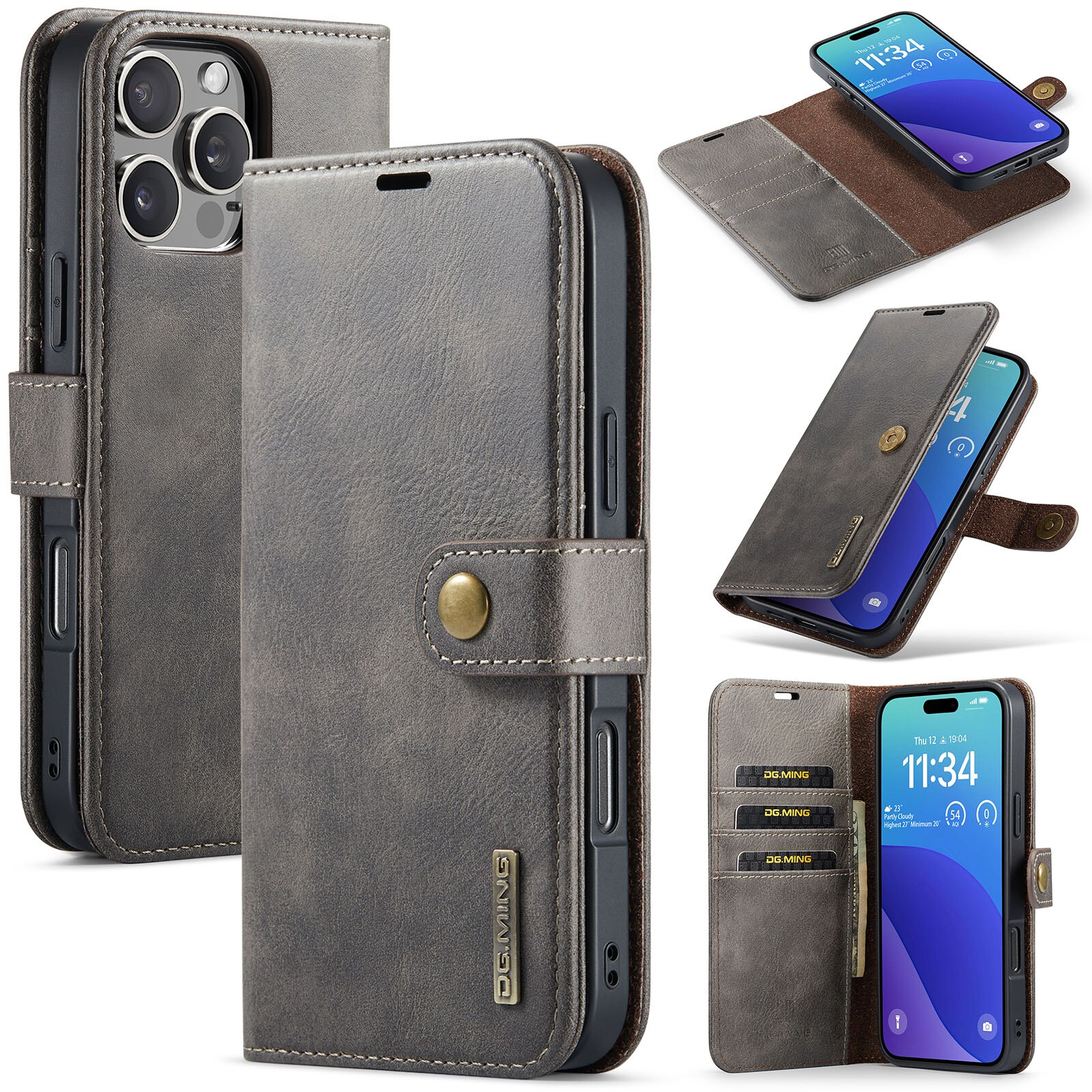 iPhone 16 Pro Max Magnet Wallet Brown