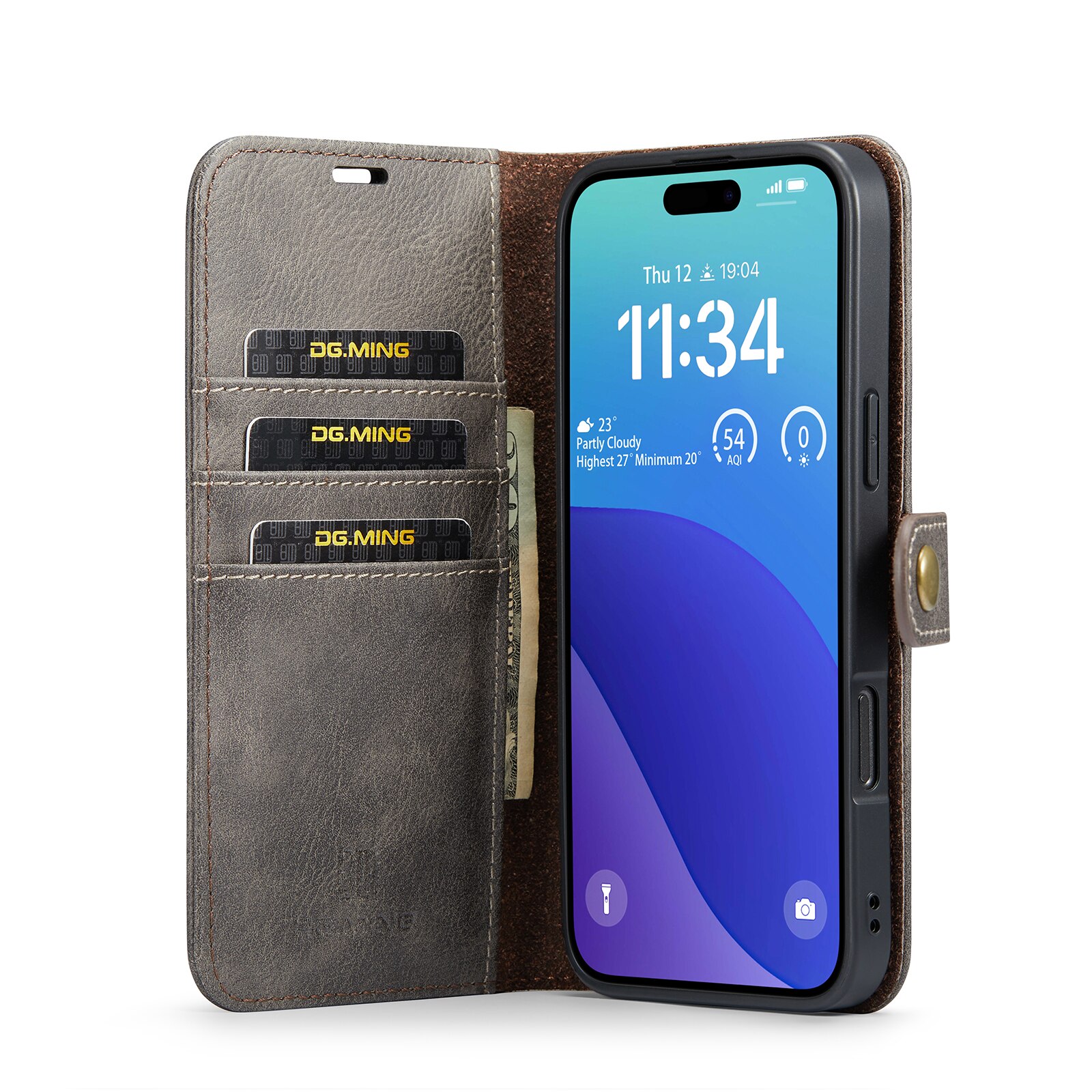 iPhone 16 Pro Magnet Wallet Brown