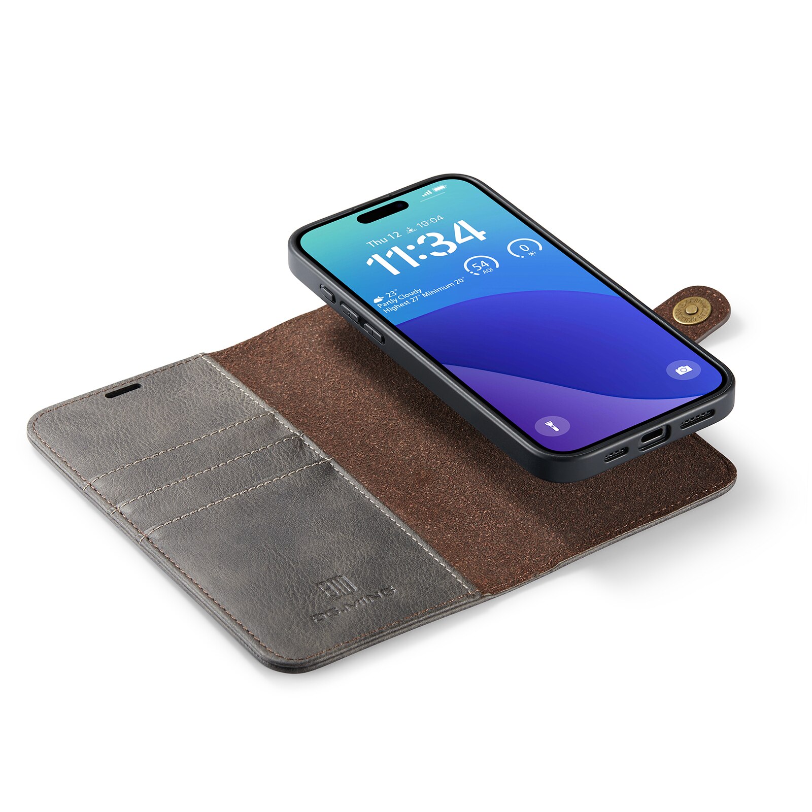 iPhone 16 Pro Max Magnet Wallet Brown