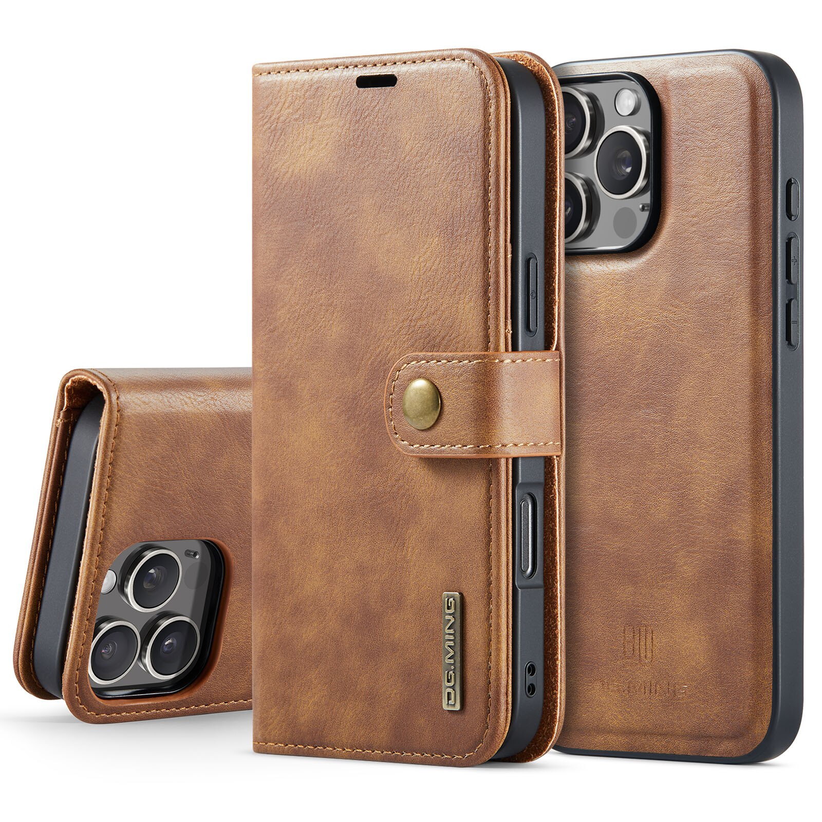 iPhone 16 Pro Max Magnet Wallet Cognac