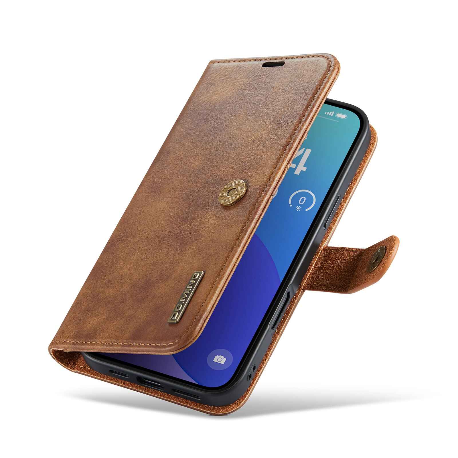 iPhone 16 Pro Magnet Wallet Cognac