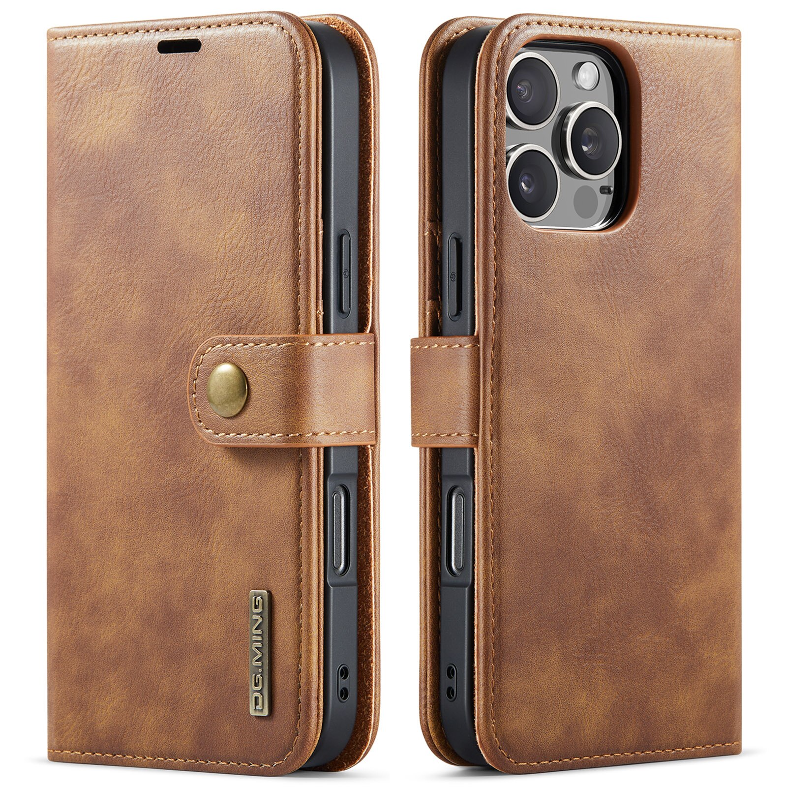 iPhone 16 Pro Magnet Wallet Cognac