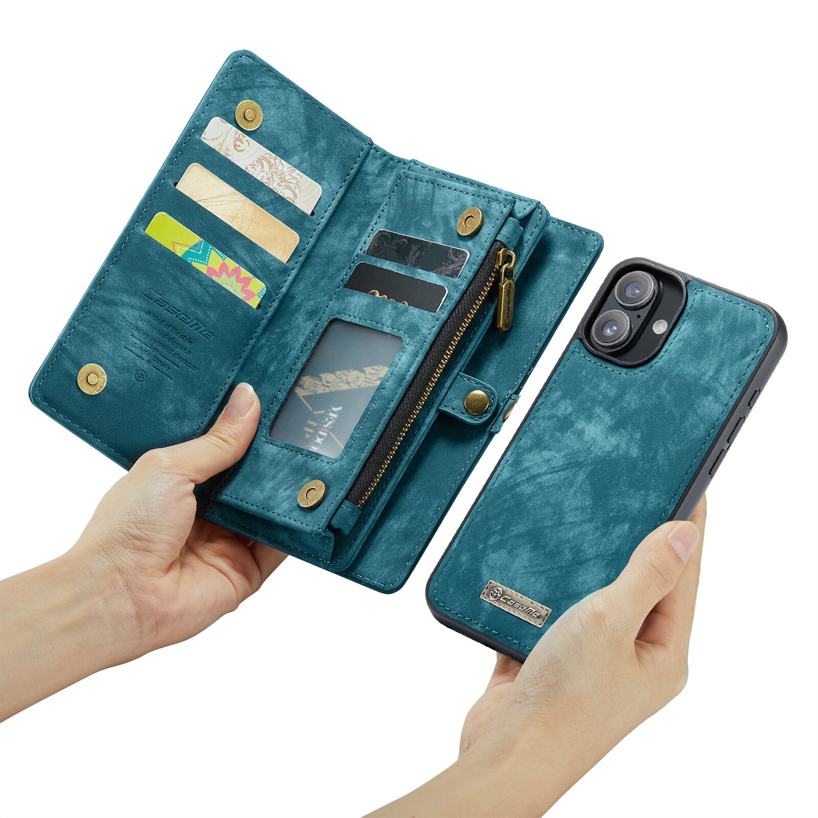 iPhone 16 Plus Multi-slot Wallet Case Blue