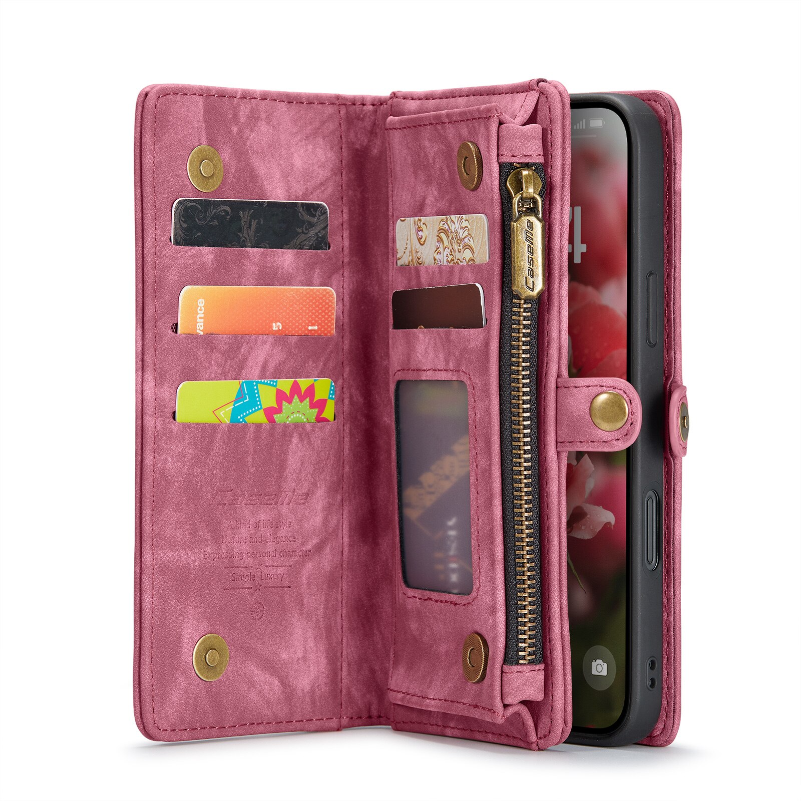 iPhone 16 Multi-slot Wallet Case Red