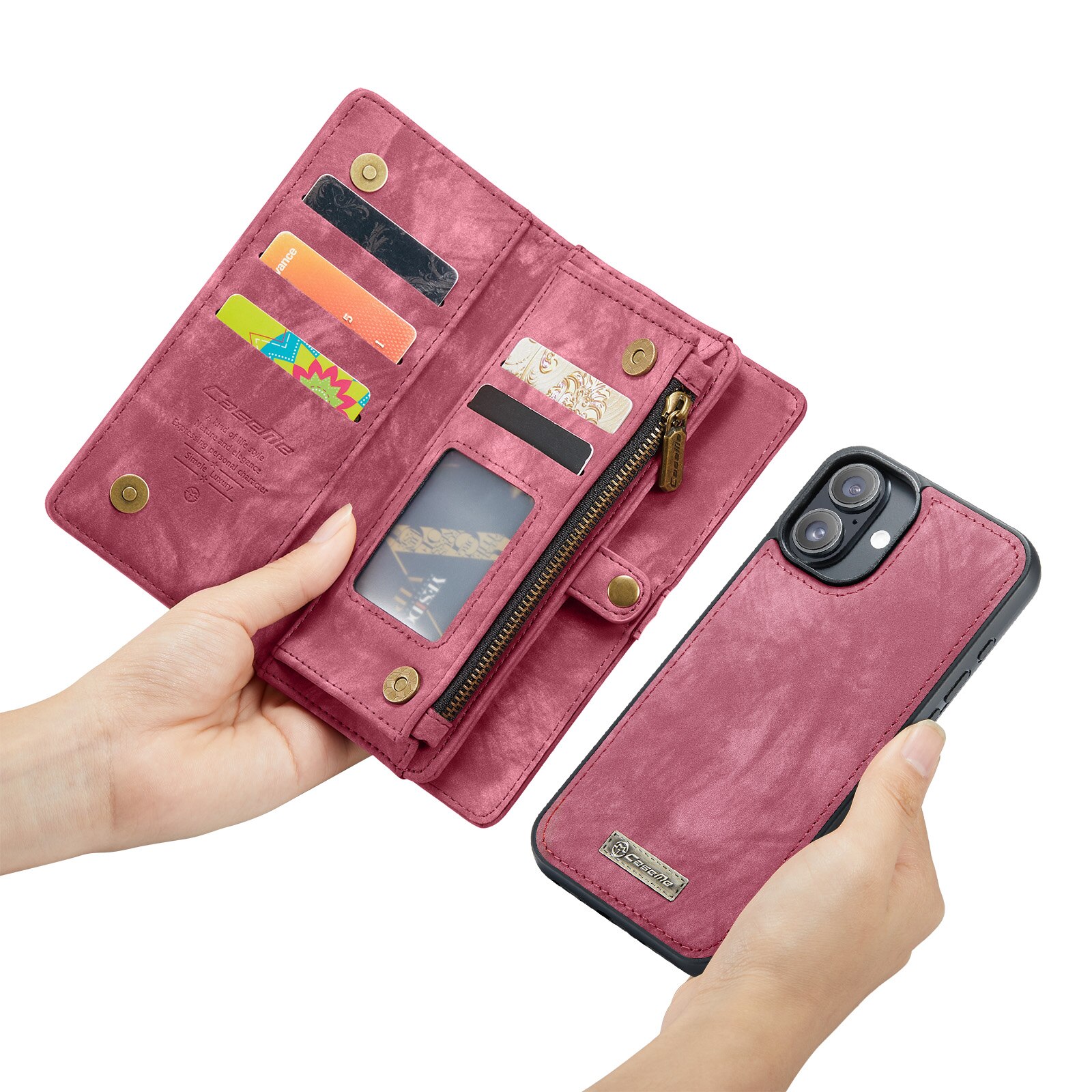 iPhone 16 Multi-slot Wallet Case Red