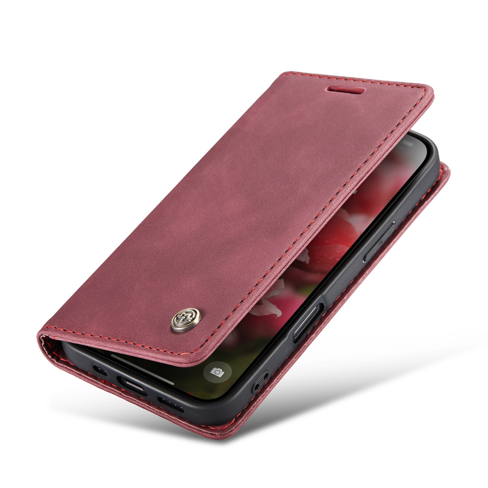 iPhone 16 Plus Slim Wallet Case Red