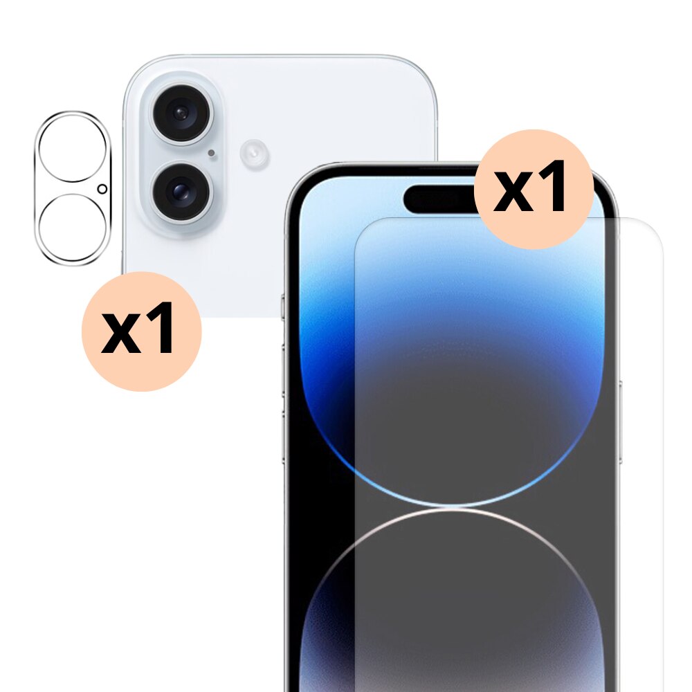 iPhone 16 Camera Protector and Tempered Glass Screen Protector