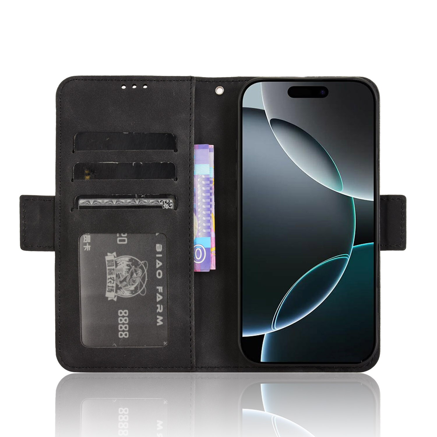 iPhone 16 Pro Multi Wallet Case Black