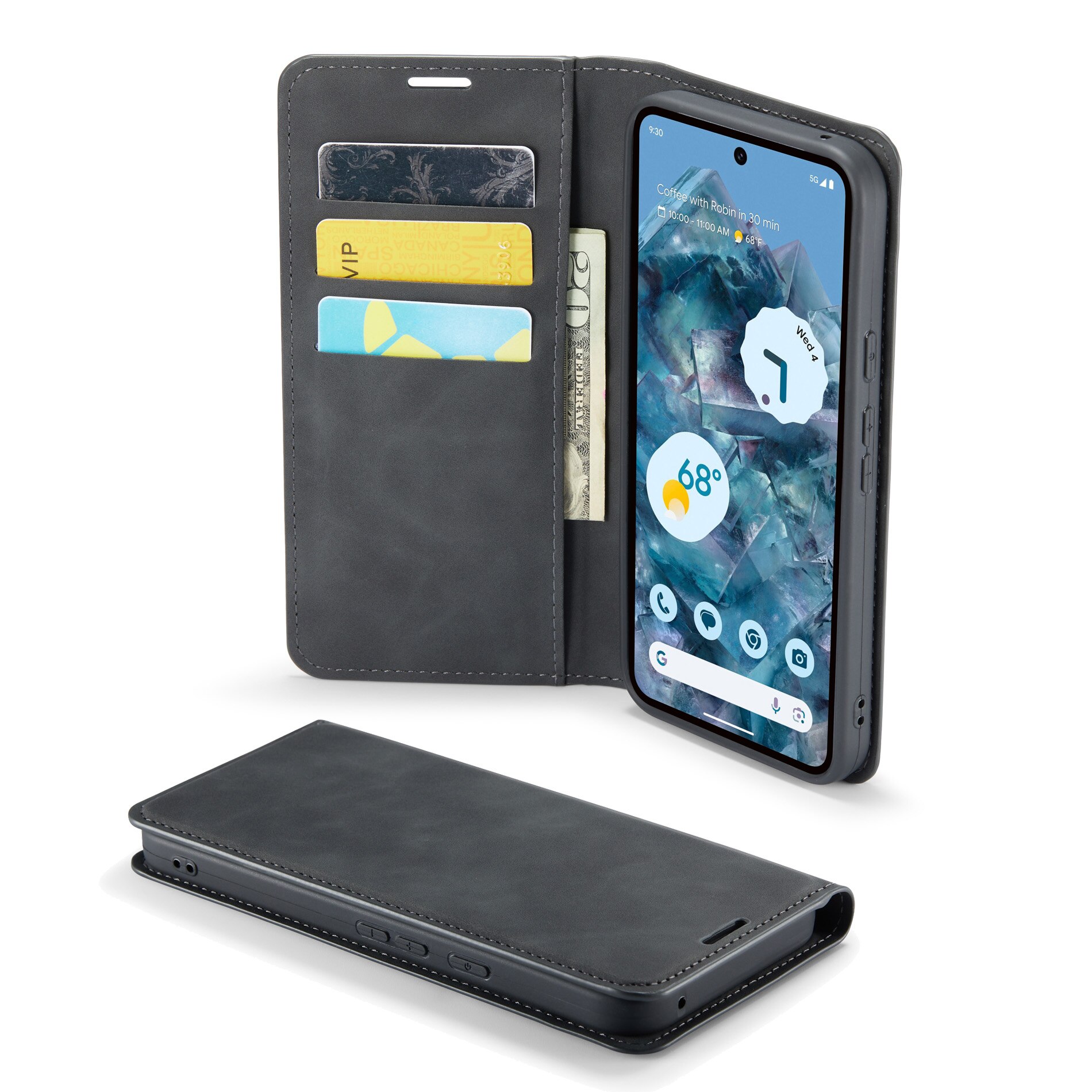 Google Pixel 9 Pro XL Slim Wallet Case Black