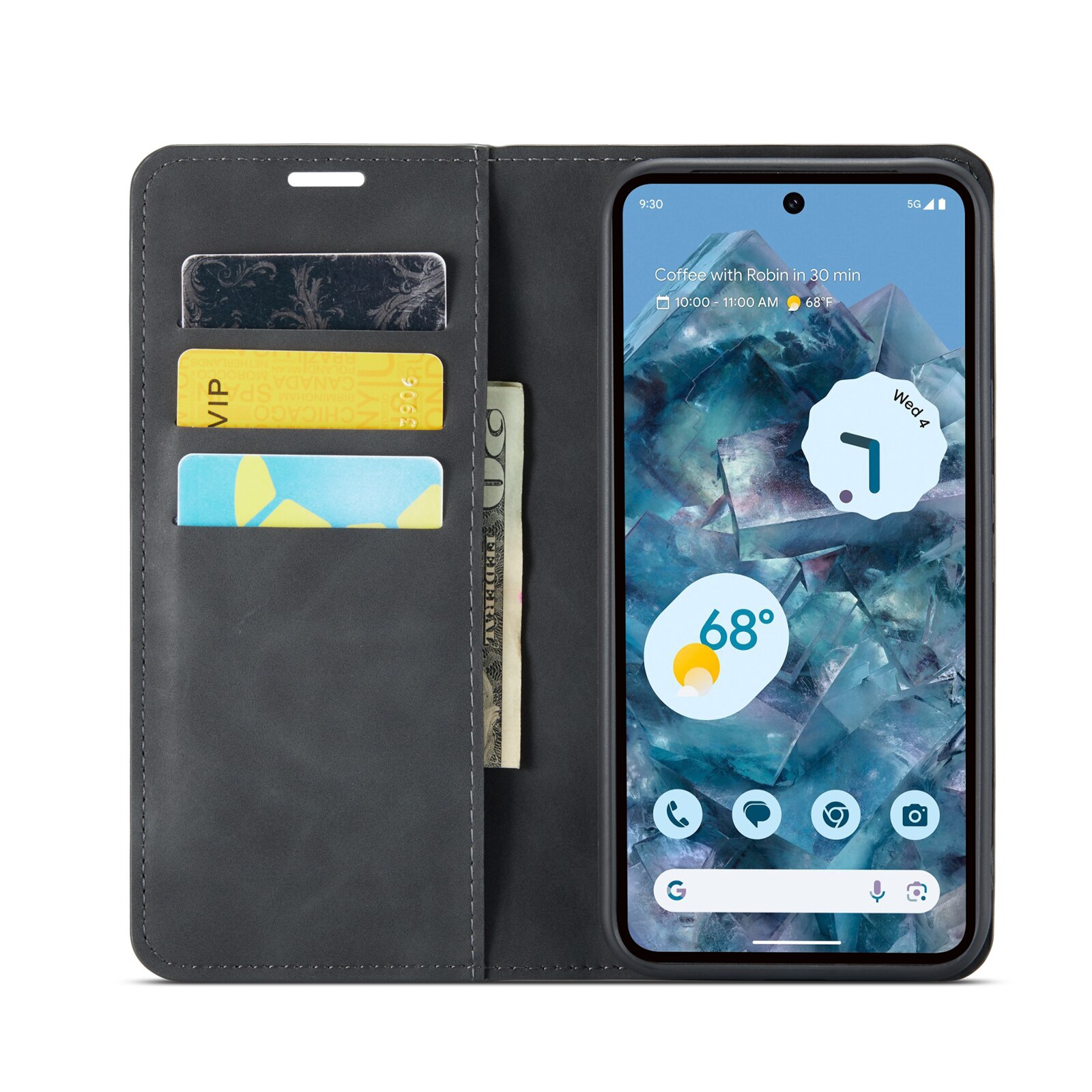 Google Pixel 9 Pro XL Slim Wallet Case Black