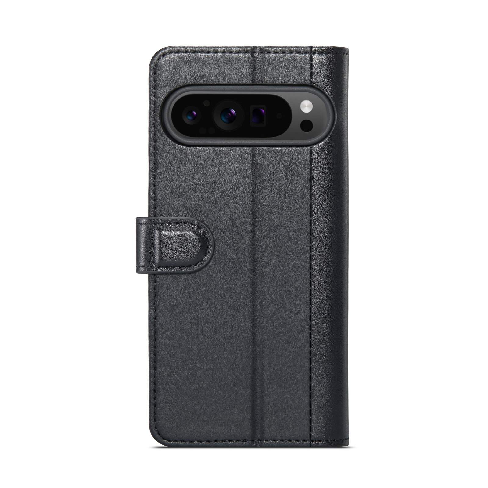 Google Pixel 9 Pro XL Genuine Leather Wallet Case Black