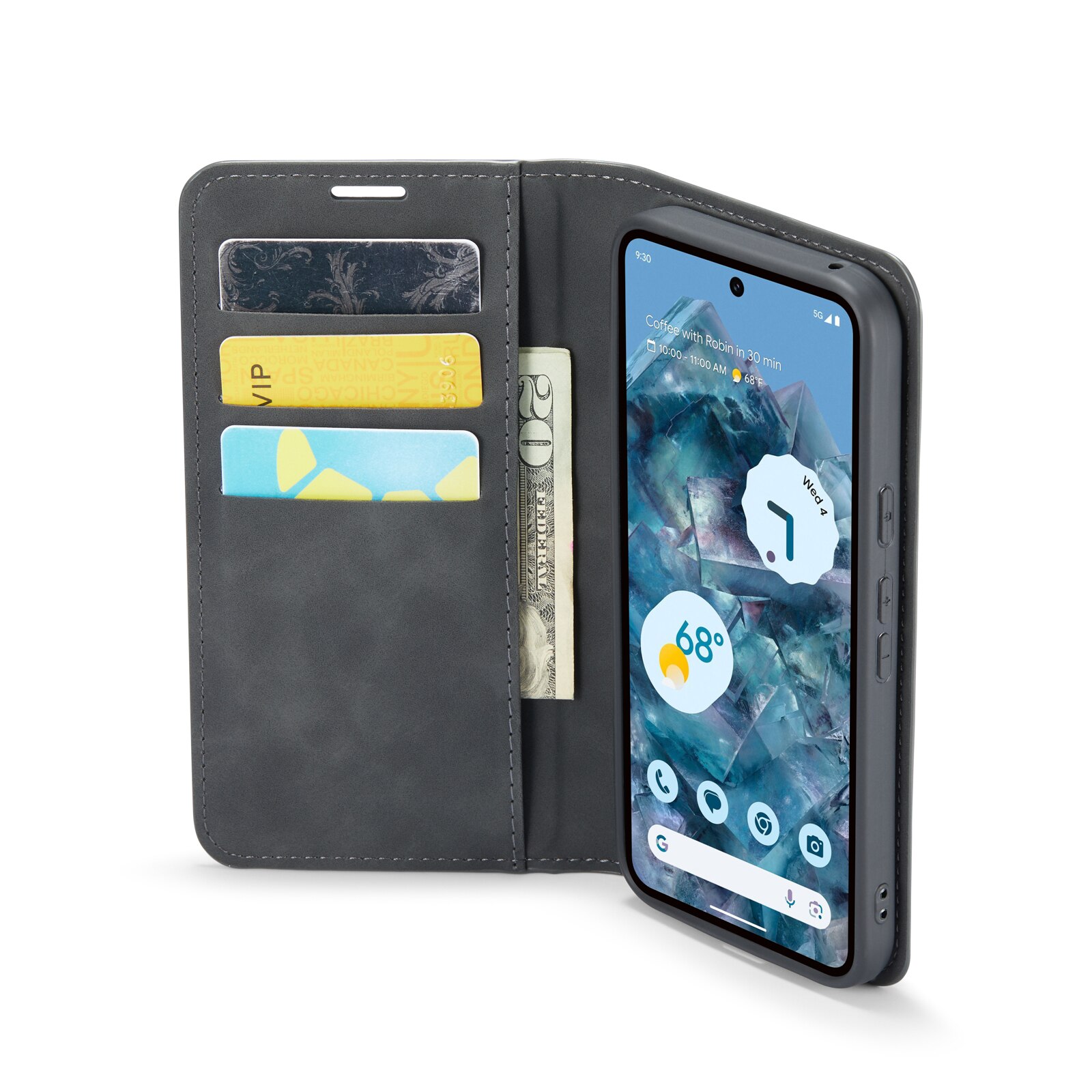 Google Pixel 9 Pro Slim Wallet Case Black