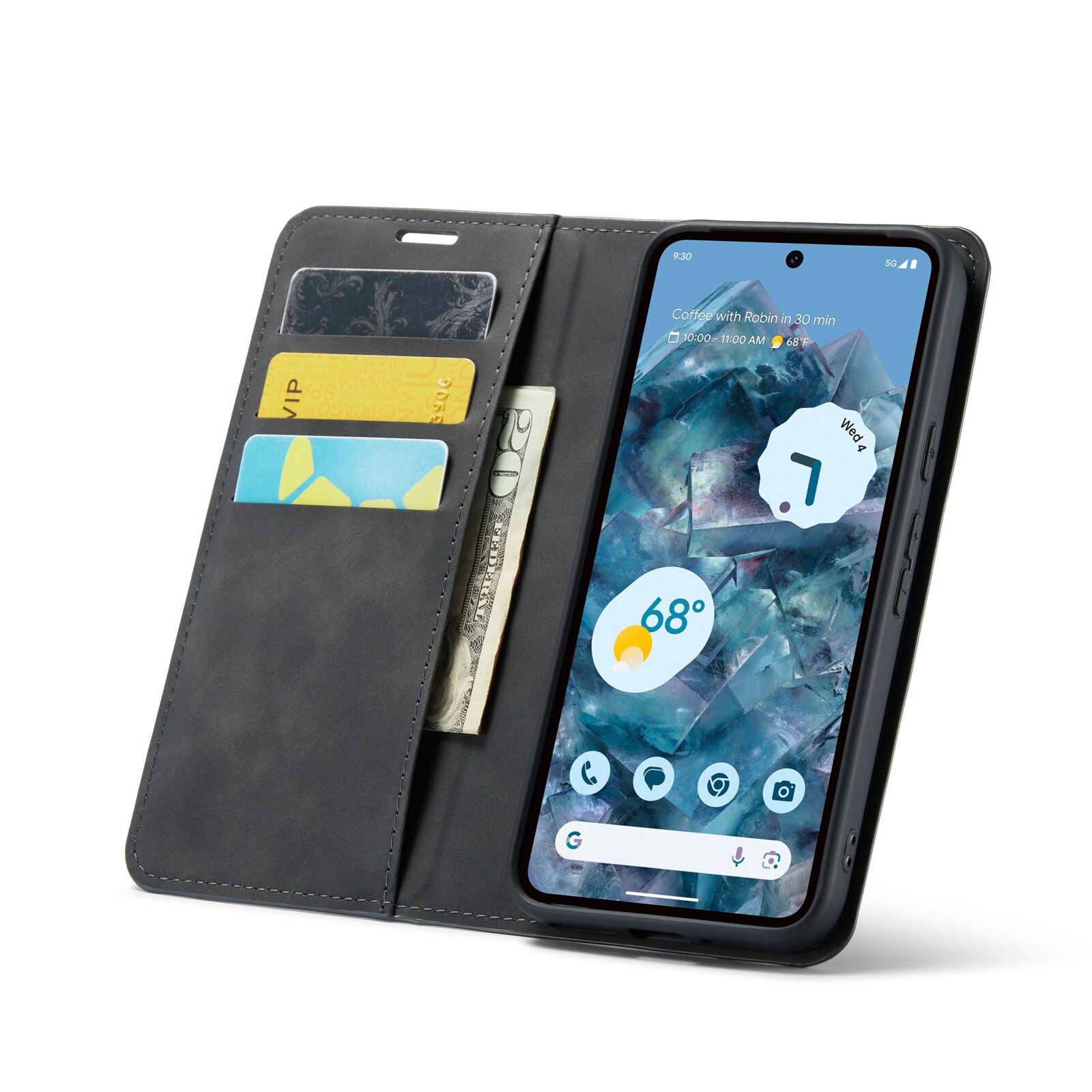 Google Pixel 9 Pro Slim Wallet Case Black