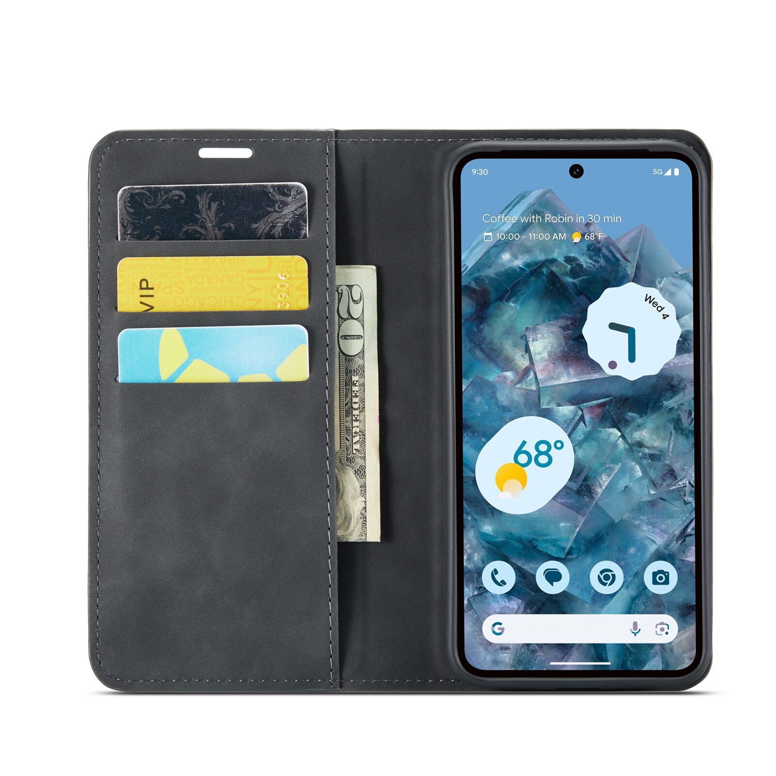 Google Pixel 9 Slim Wallet Case Black