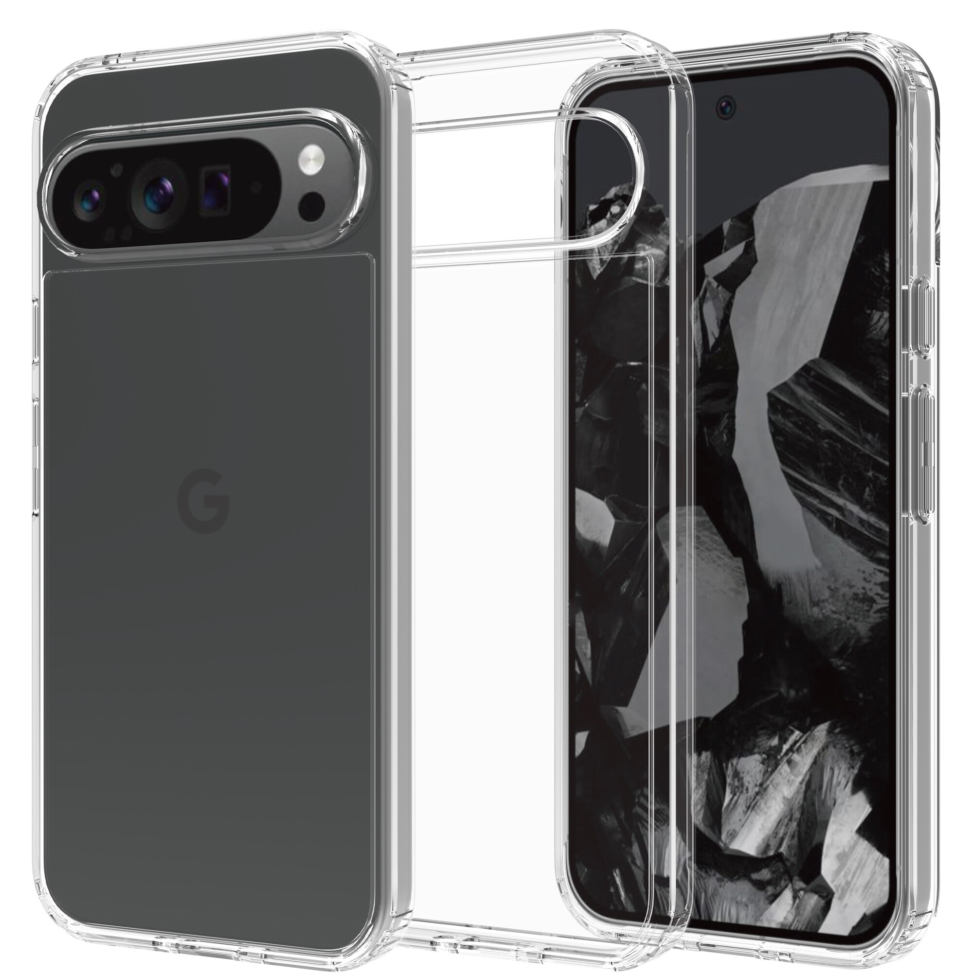 Google Pixel 9 Pro XL Crystal Hybrid Case Transparent