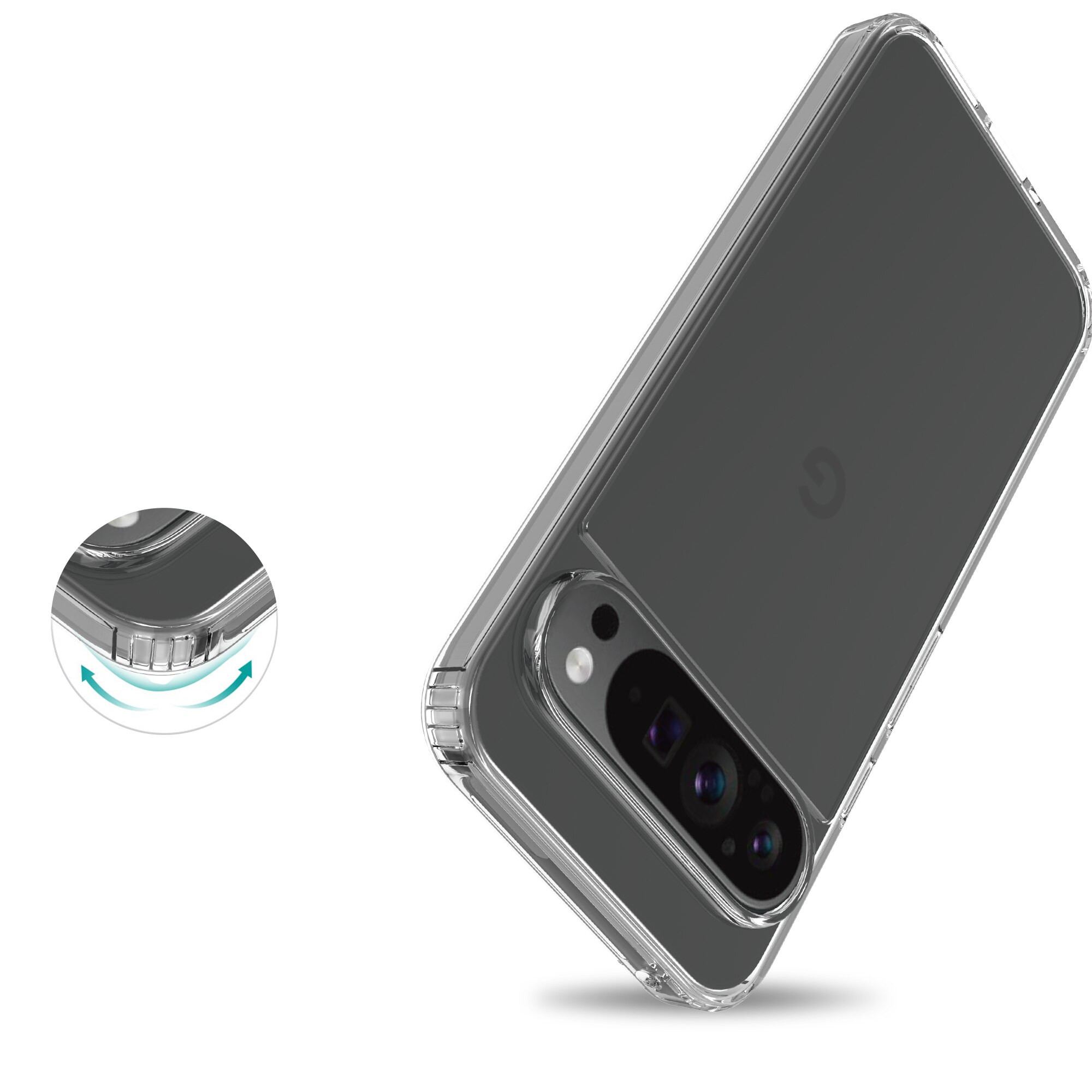 Google Pixel 9 Pro XL Crystal Hybrid Case Transparent